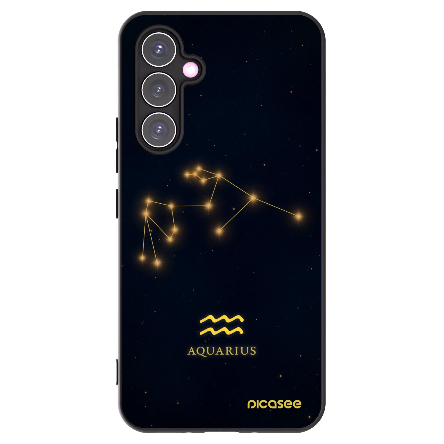 Picasee silikonowe czarne etui na Samsung Galaxy A54 5G A546B - AQUARIUS