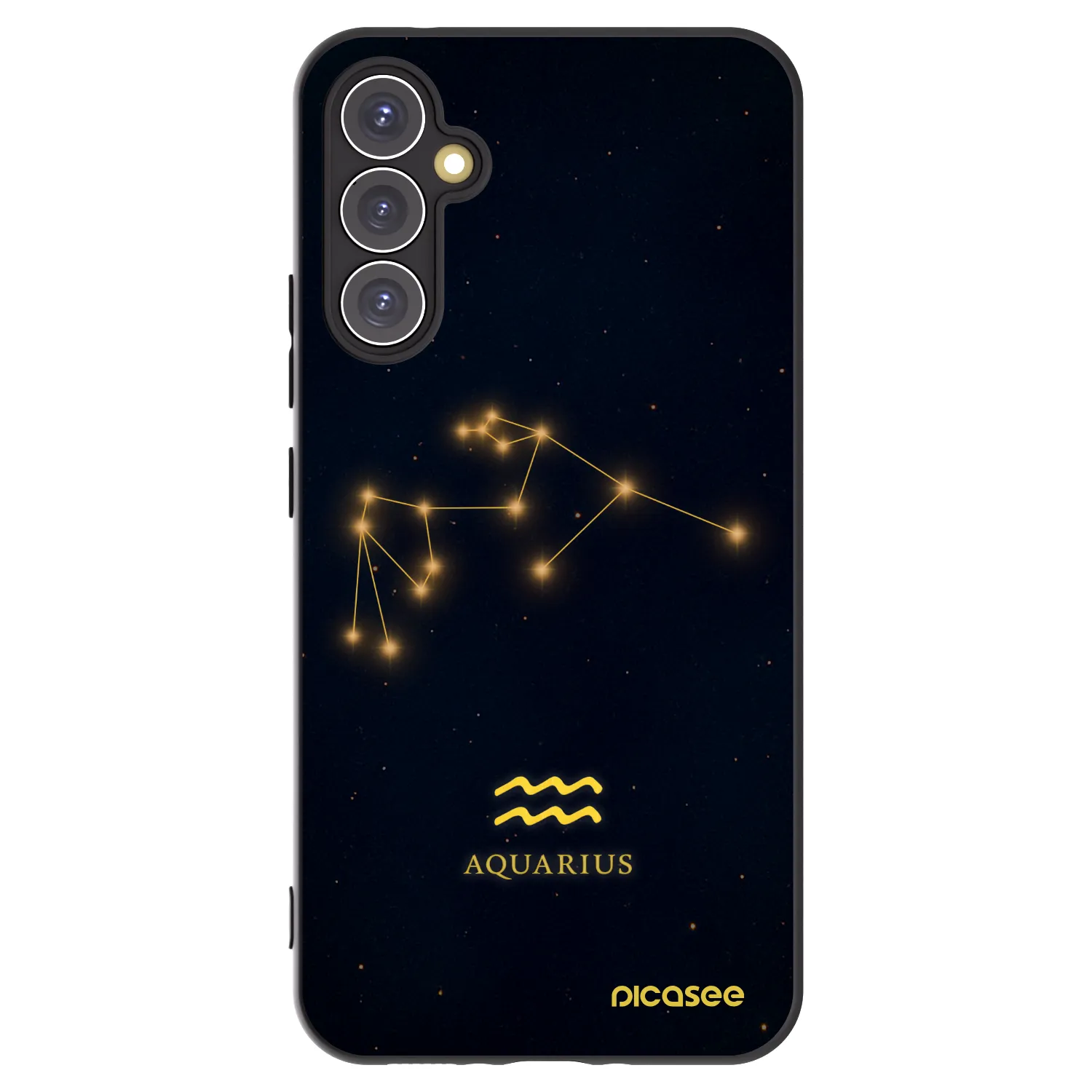 Picasee silikonowe czarne etui na Samsung Galaxy A34 5G A346B - AQUARIUS