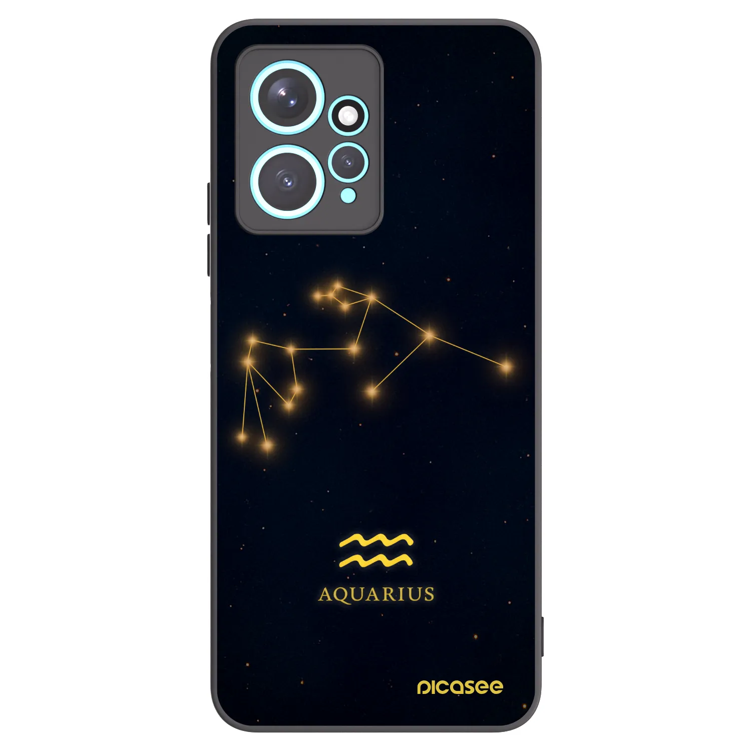 Picasee silikonowe czarne etui na Xiaomi Redmi Note 12 4G - AQUARIUS