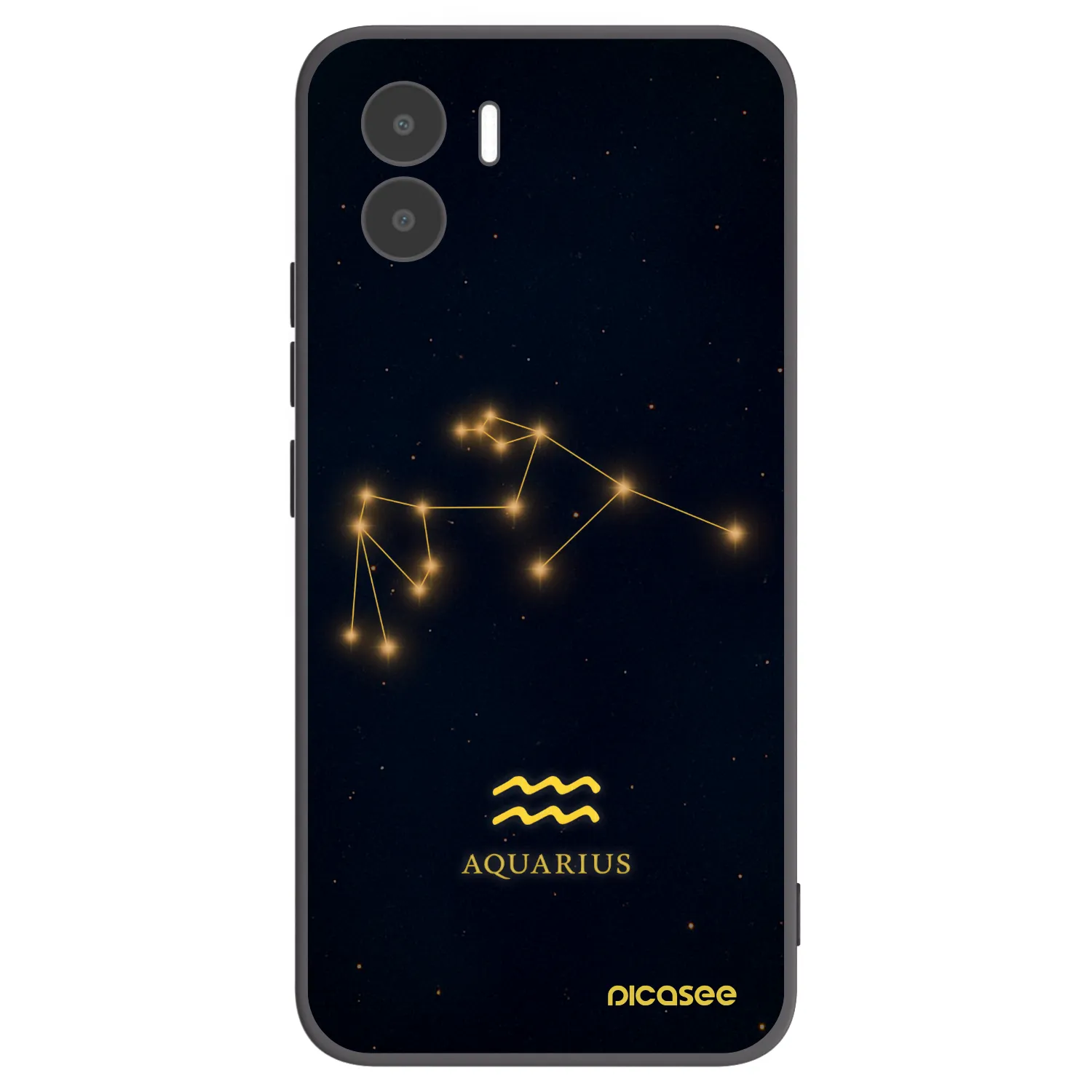 Picasee silikonowe czarne etui na Xiaomi Redmi A2 - AQUARIUS