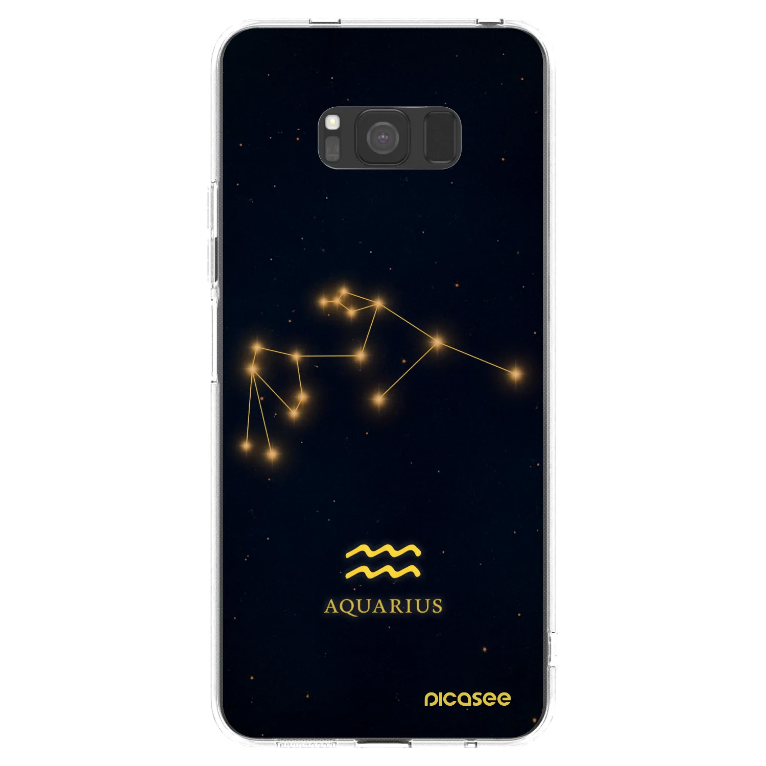 Picasee silikonowe przeźroczyste etui na Samsung Galaxy S8 G950F - AQUARIUS