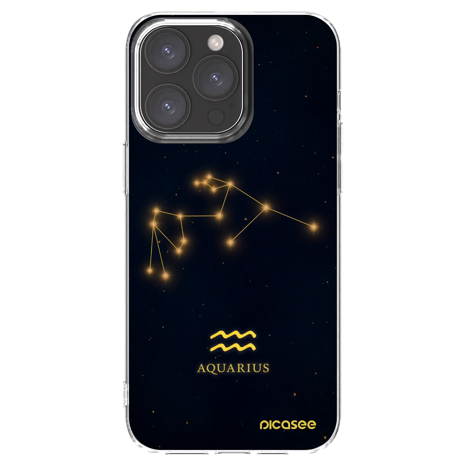 Picasee silikonowe przeźroczyste etui na Apple iPhone 15 Pro Max - AQUARIUS