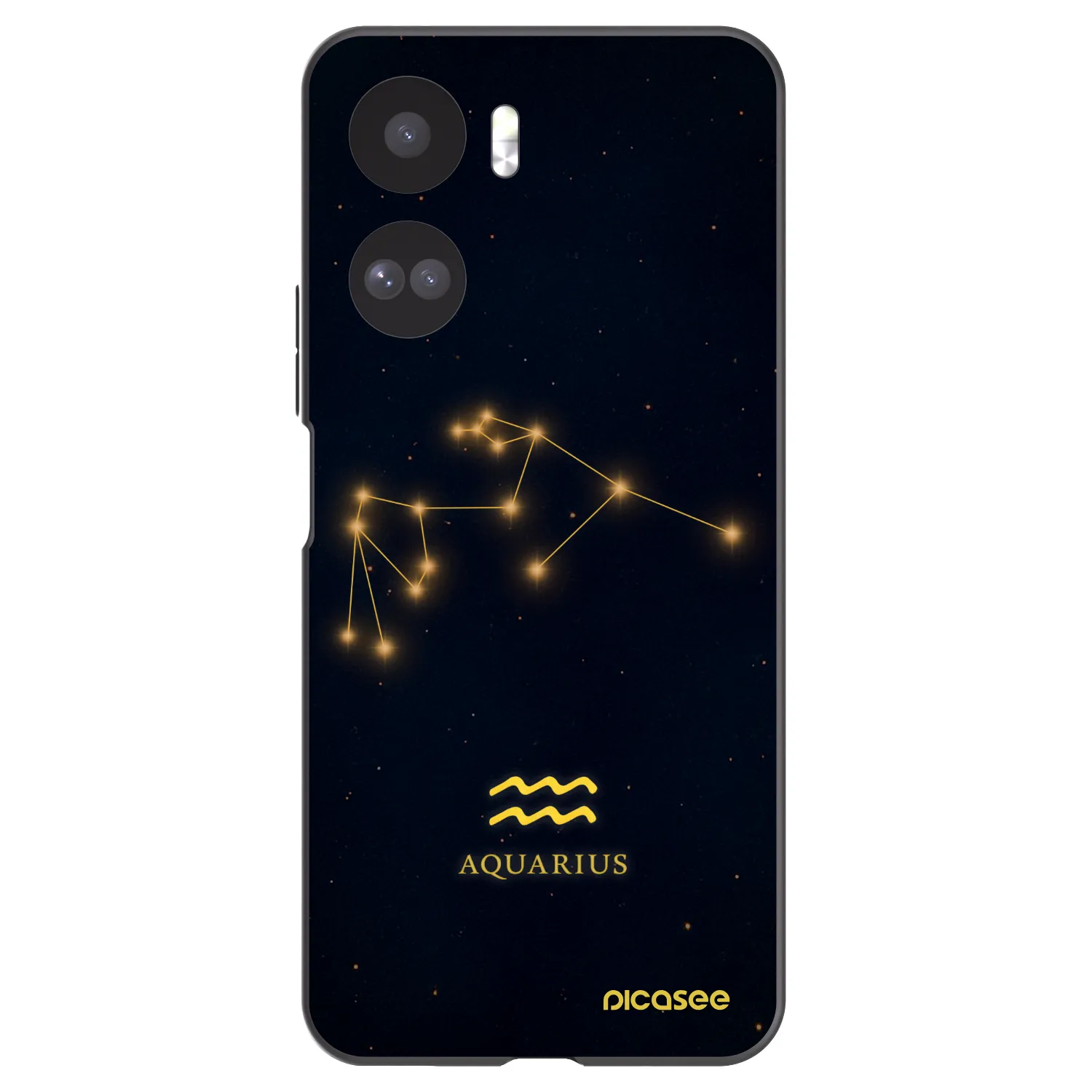Picasee silikonowe czarne etui na Honor 90 Lite 5G - AQUARIUS