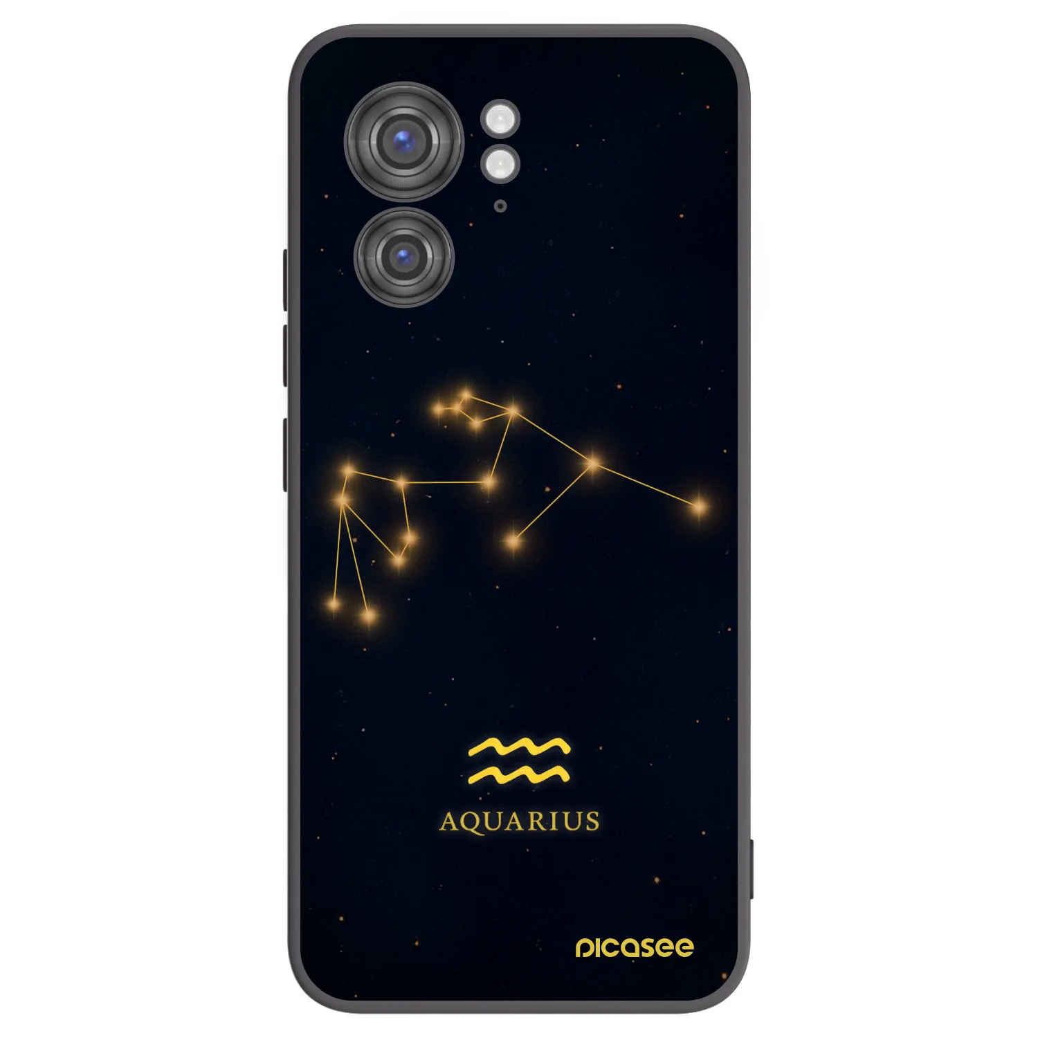 Picasee silikonowe czarne etui na Motorola Edge 40 - AQUARIUS