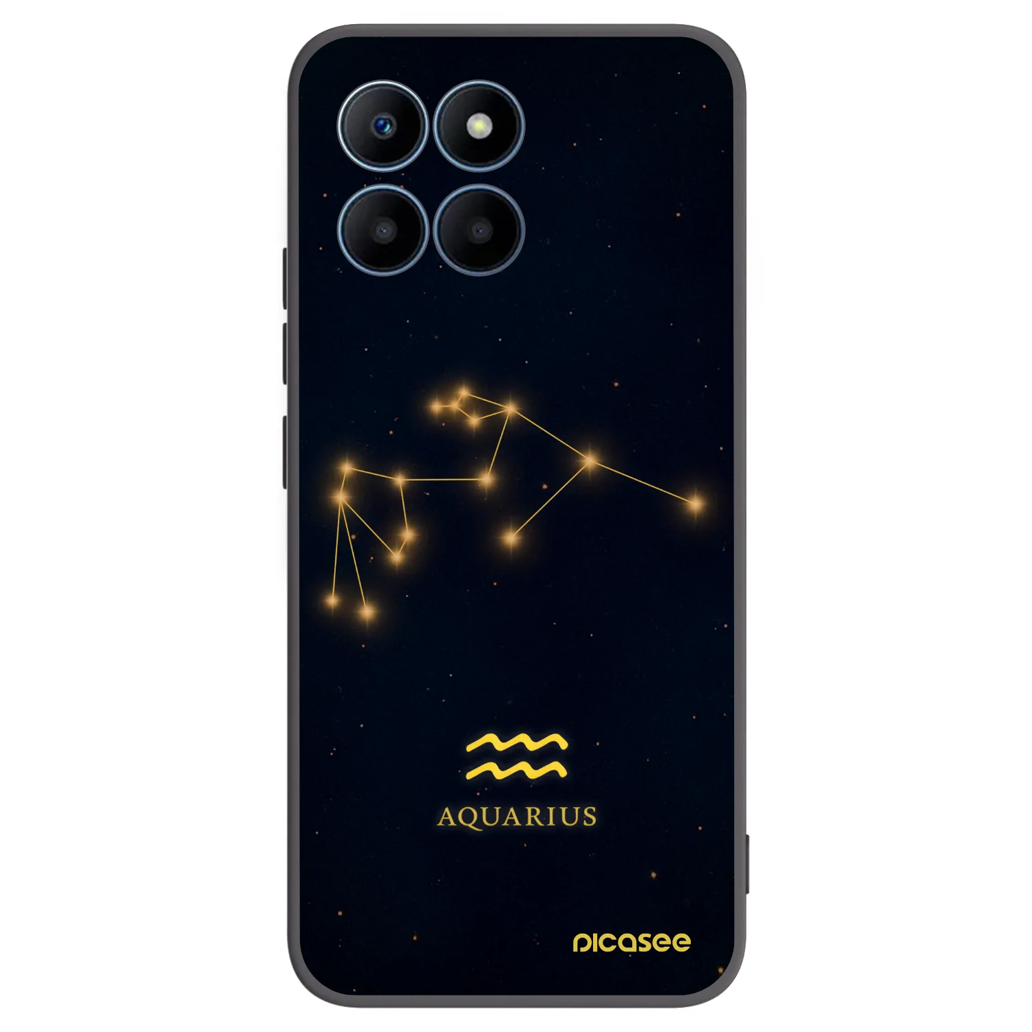 Picasee silikonowe czarne etui na Honor 70 Lite - AQUARIUS