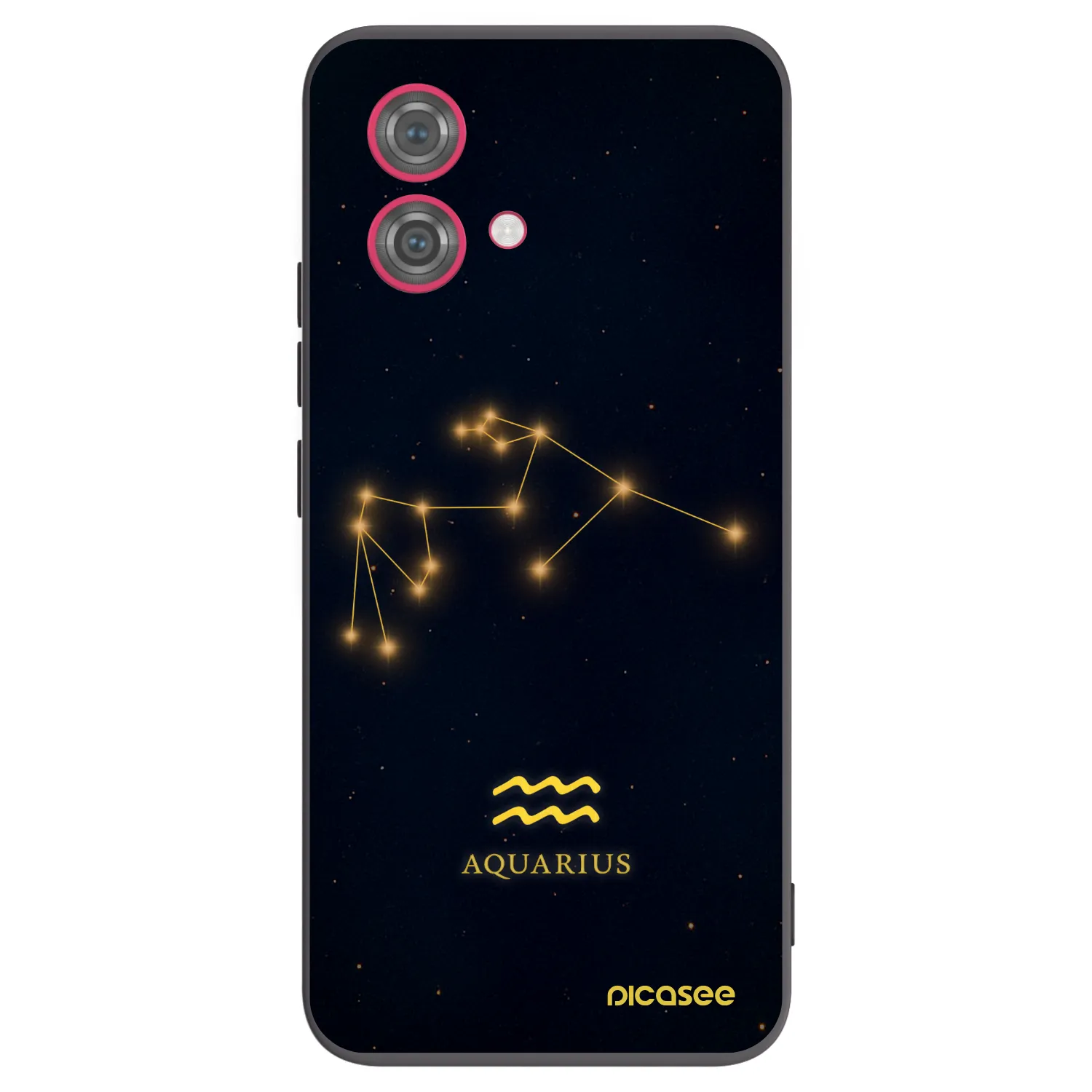 Picasee silikonowe czarne etui na Motorola Moto G84 5G - AQUARIUS