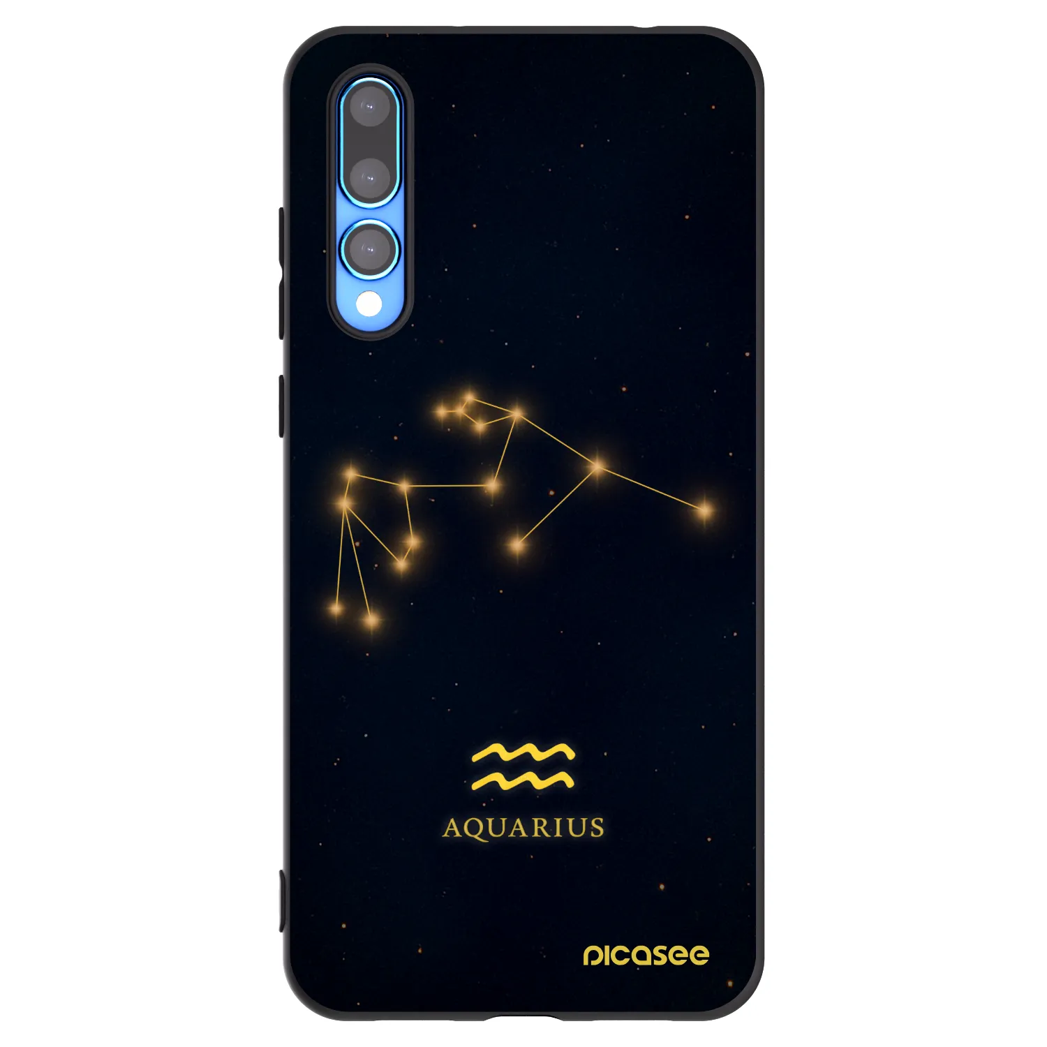 Picasee silikonowe czarne etui na Huawei P20 Pro - AQUARIUS