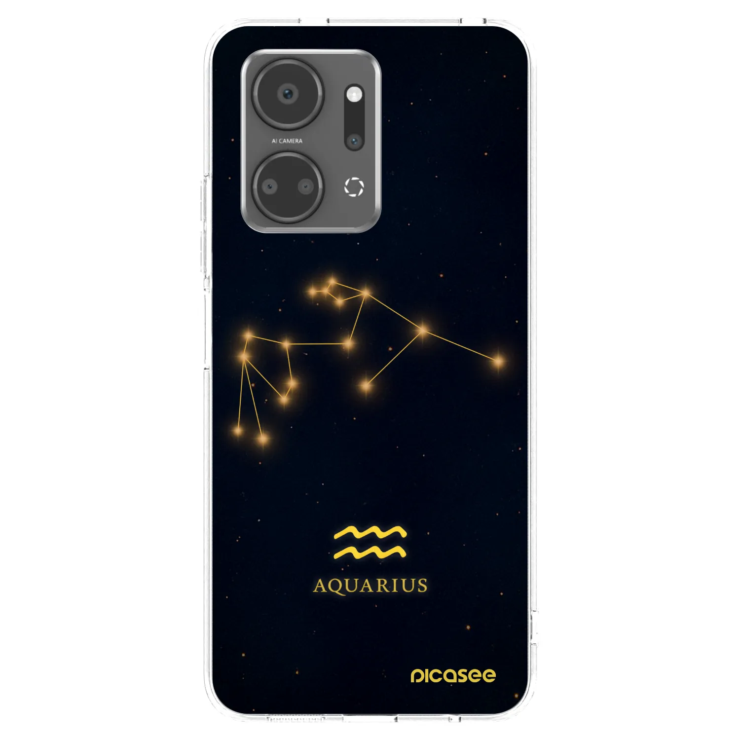 Picasee silikonowe przeźroczyste etui na Honor X7a - AQUARIUS