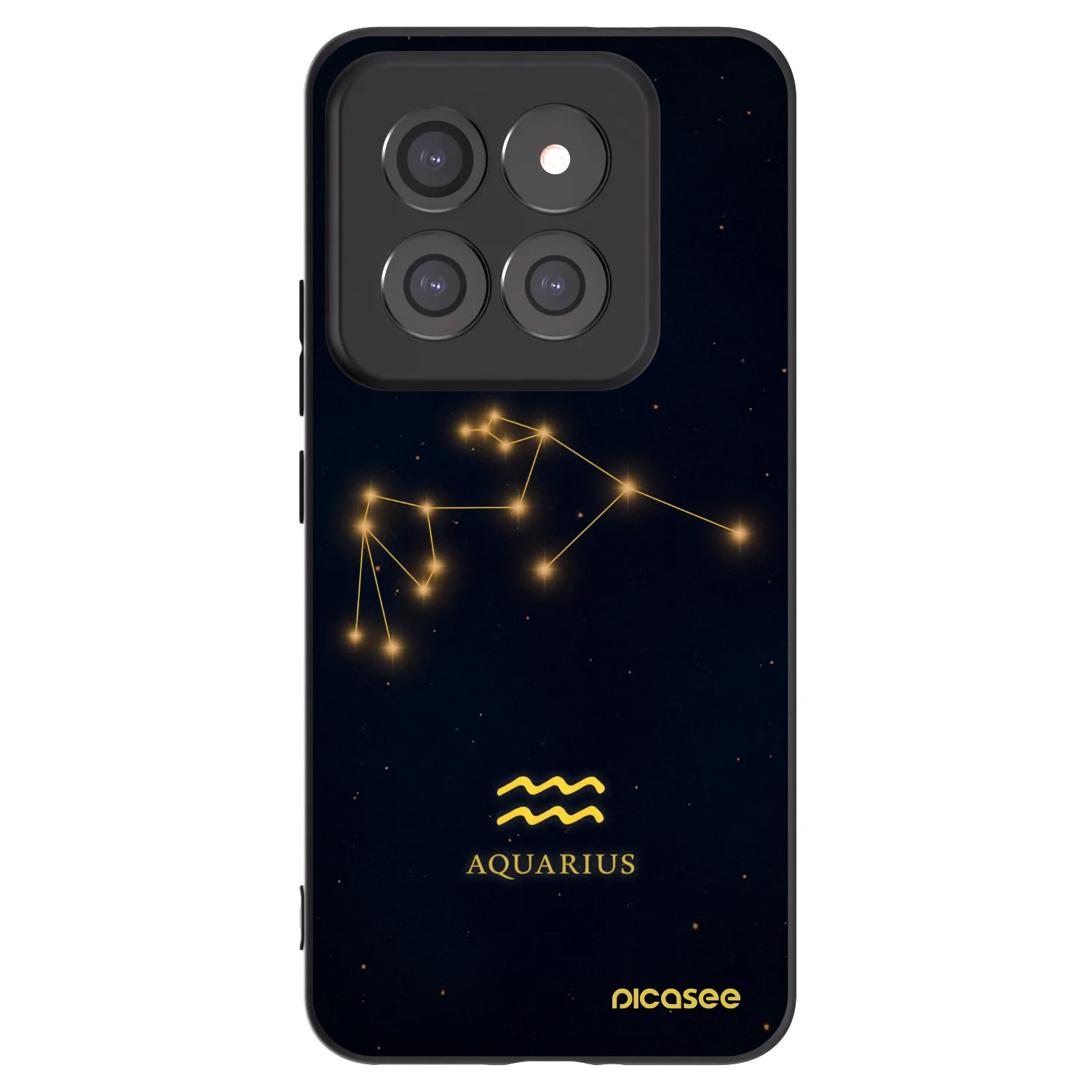 Picasee silikonowe czarne etui na Xiaomi 14 Pro - AQUARIUS