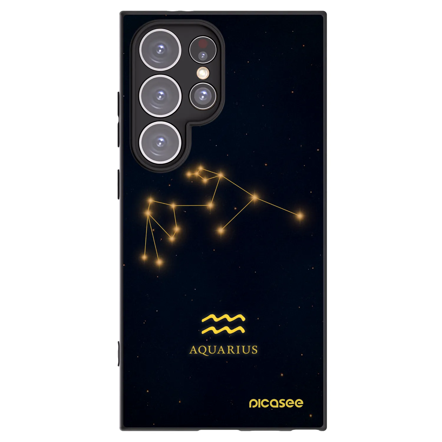 Picasee silikonowe czarne etui na Samsung Galaxy S24 Ultra S928B 5G - AQUARIUS