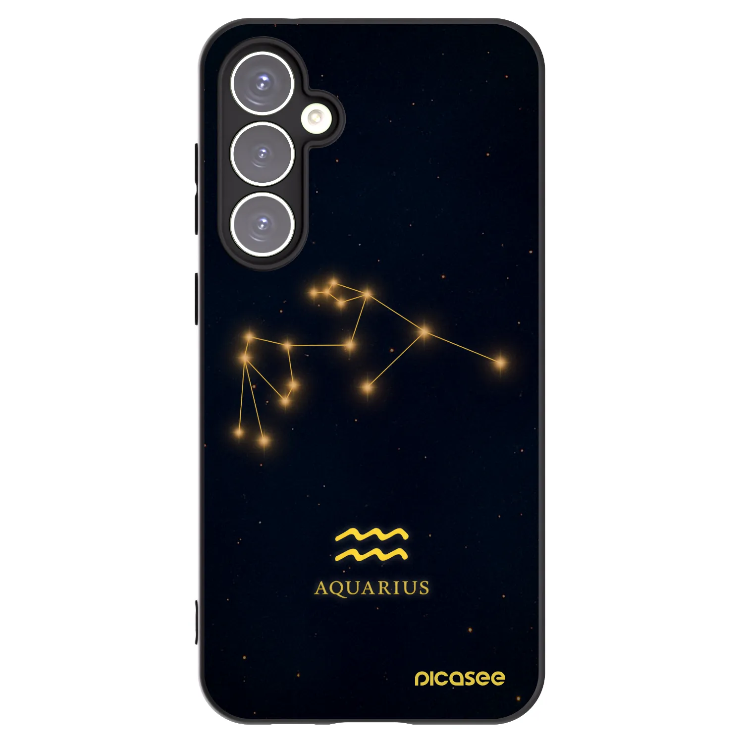Picasee silikonowe czarne etui na Samsung Galaxy S23 FE S711B - AQUARIUS
