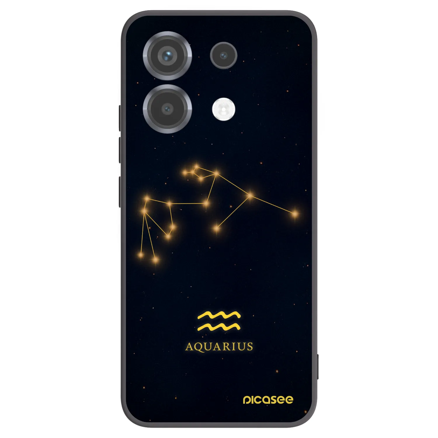 Picasee silikonowe czarne etui na Xiaomi Poco X6 - AQUARIUS