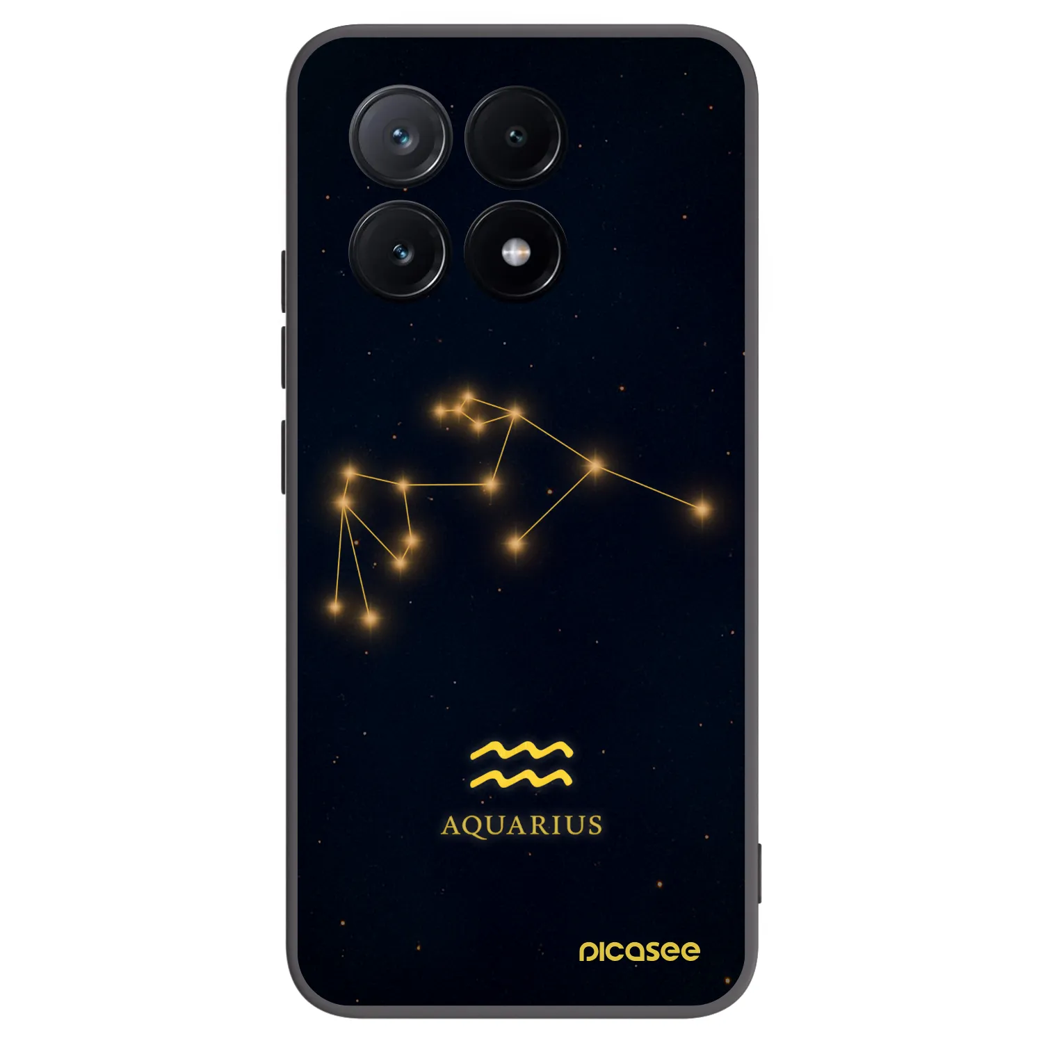 Picasee silikonowe czarne etui na Xiaomi Poco X6 Pro - AQUARIUS