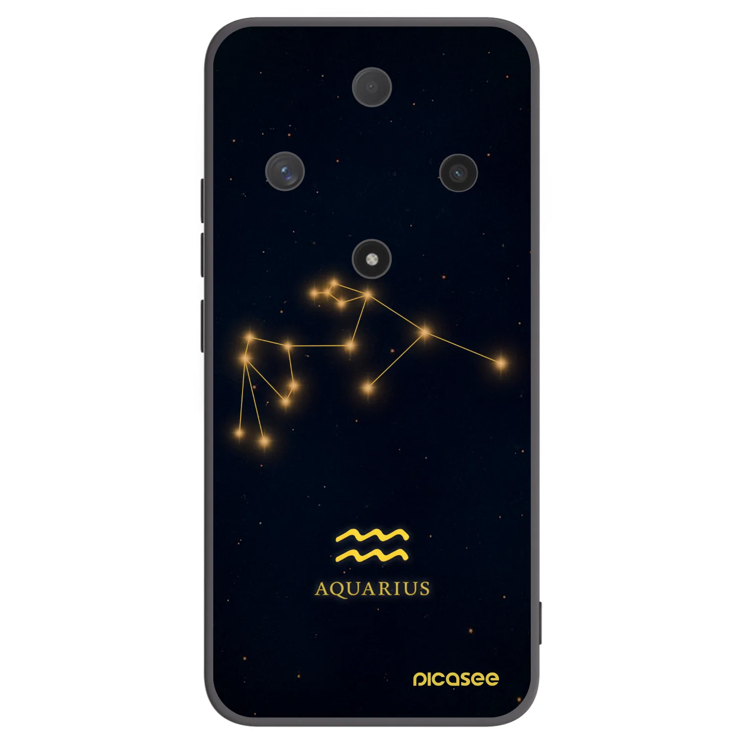 Picasee silikonowe czarne etui na Honor Magic6 Lite 5G - AQUARIUS