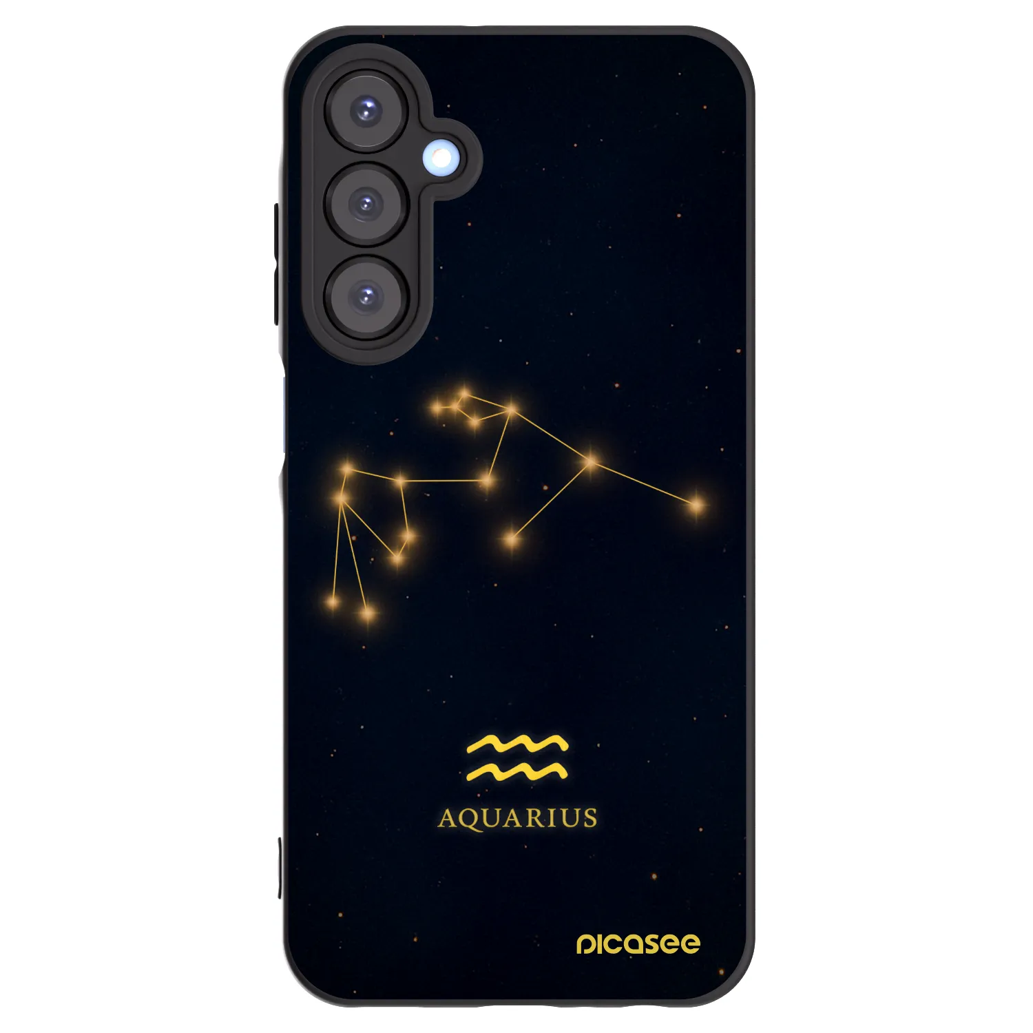 Picasee silikonowe czarne etui na Samsung Galaxy A25 A256B 5G - AQUARIUS