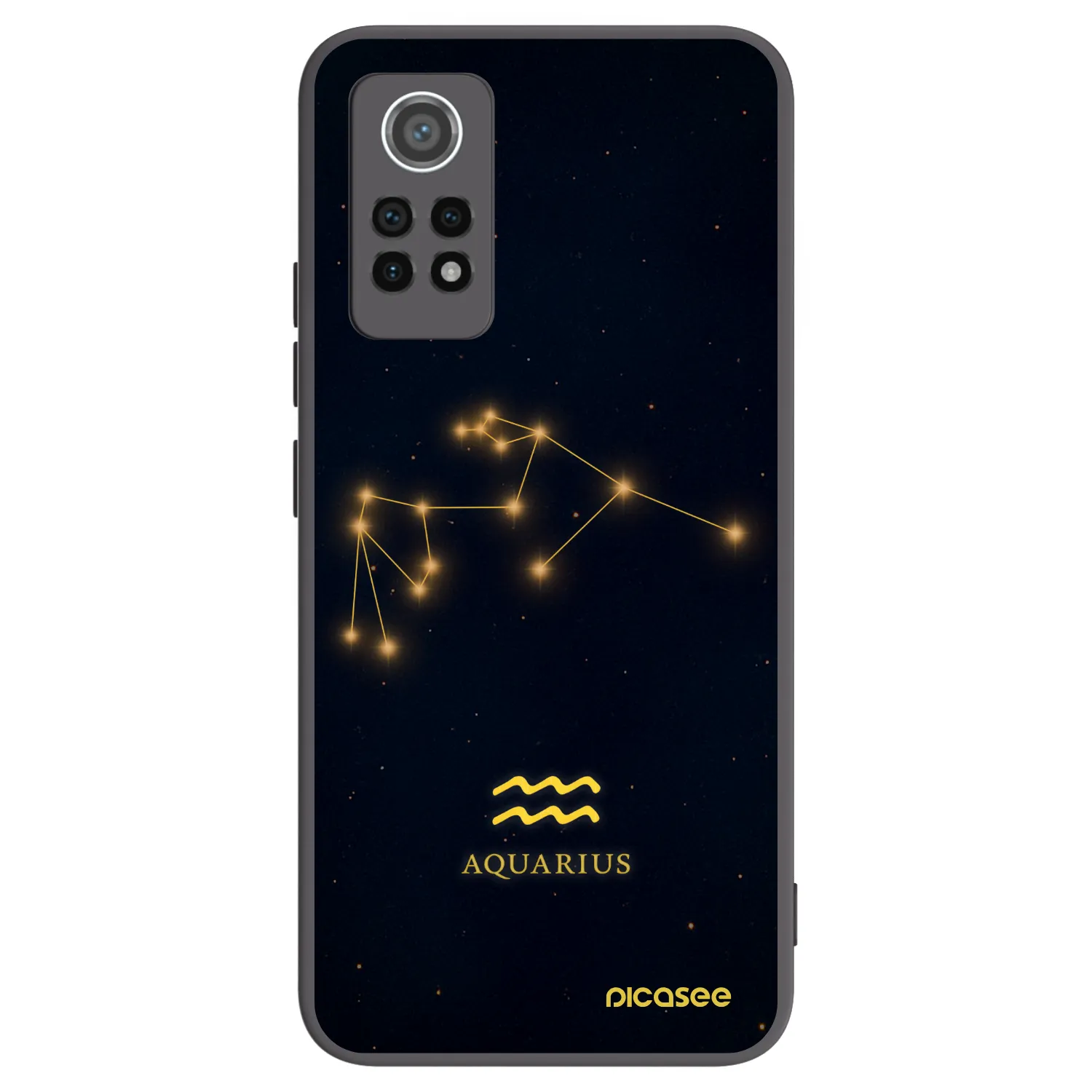 Picasee silikonowe czarne etui na Xiaomi Redmi Note 12 Pro 4G - AQUARIUS