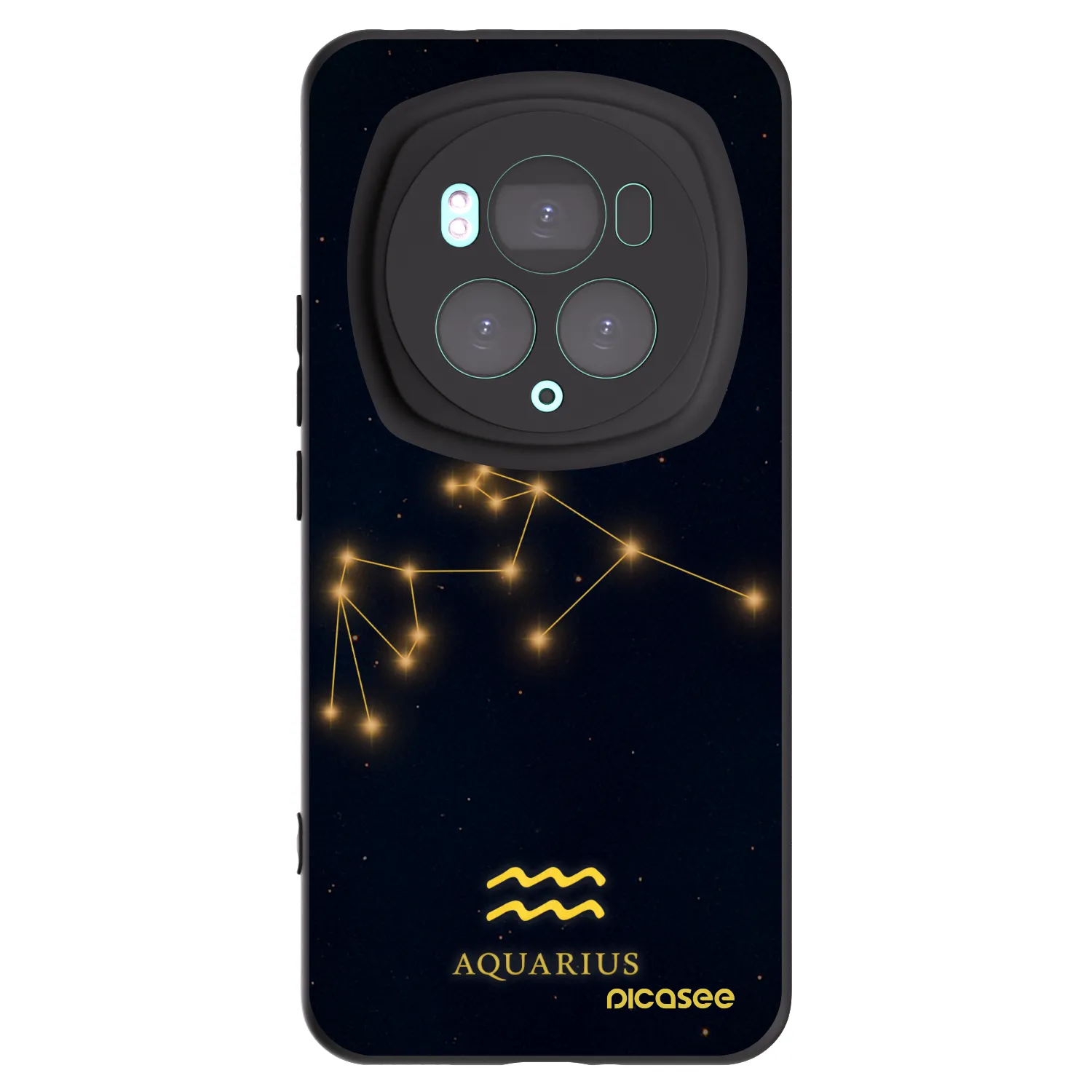 Picasee silikonowe czarne etui na Honor Magic6 Pro - AQUARIUS