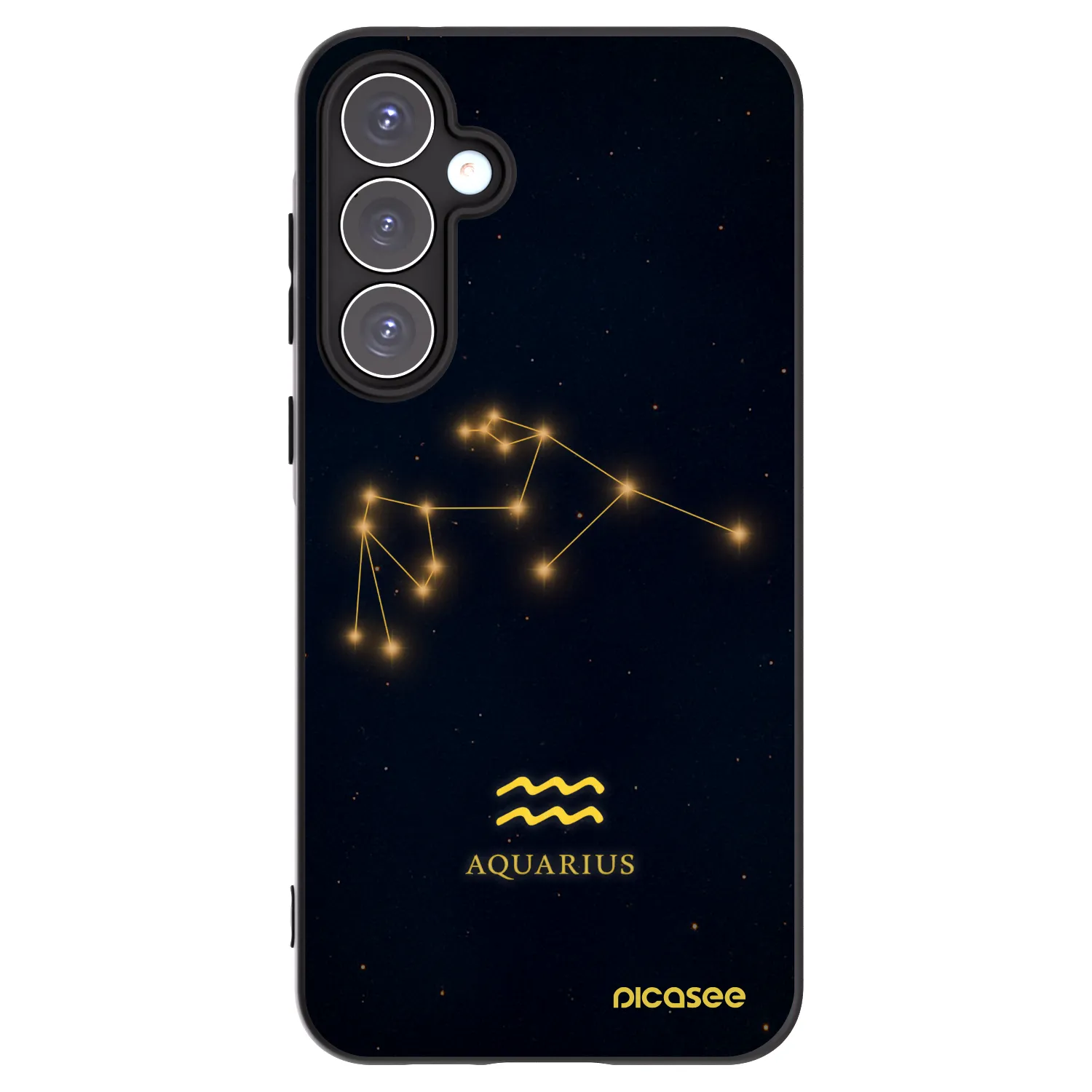 Picasee silikonowe czarne etui na Samsung Galaxy A55 5G A556B - AQUARIUS