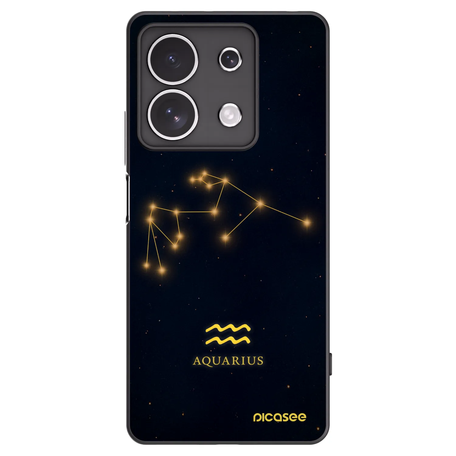 Picasee silikonowe czarne etui na Xiaomi Redmi Note 13 4G - AQUARIUS