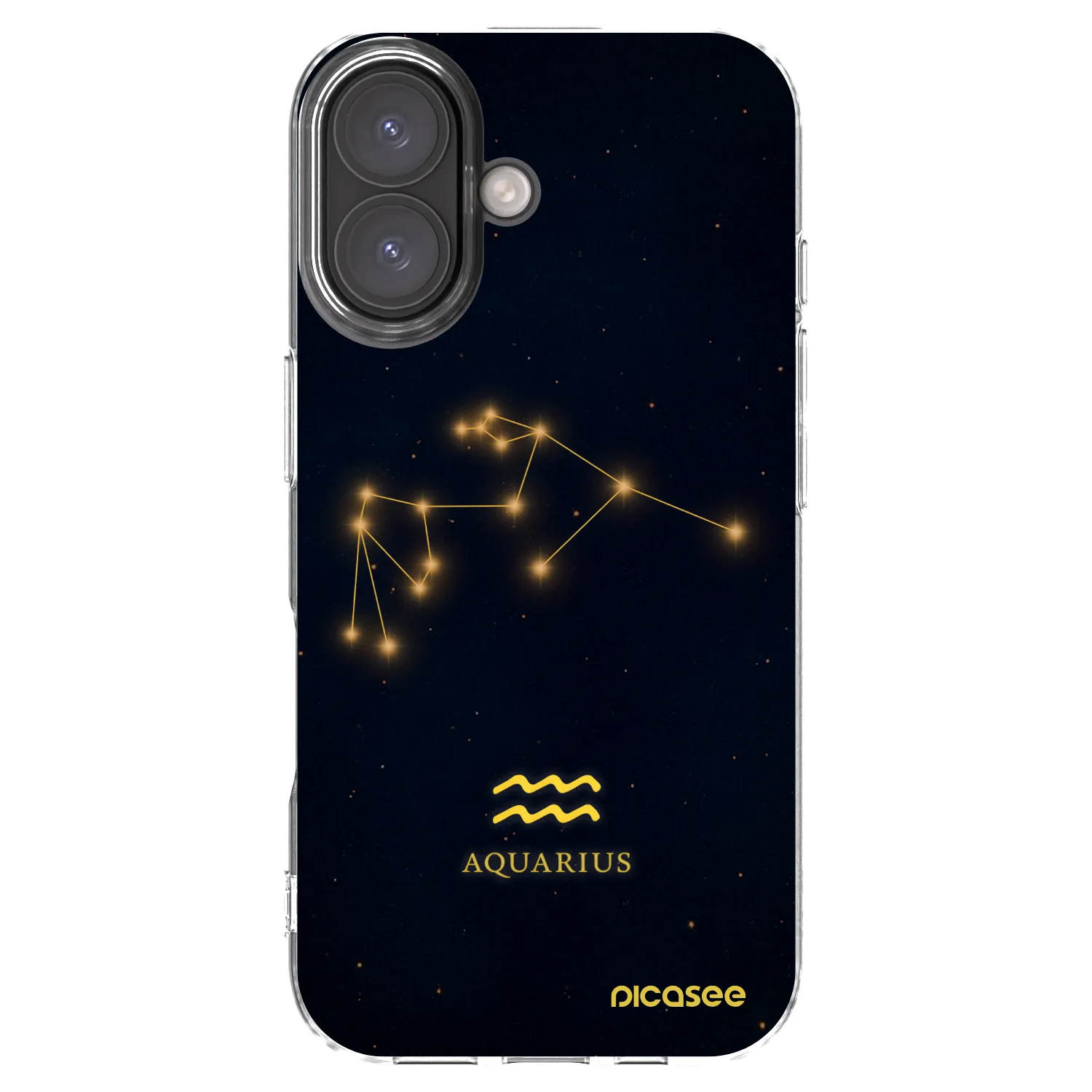 Picasee silikonowe przeźroczyste etui na Apple iPhone 16 - AQUARIUS