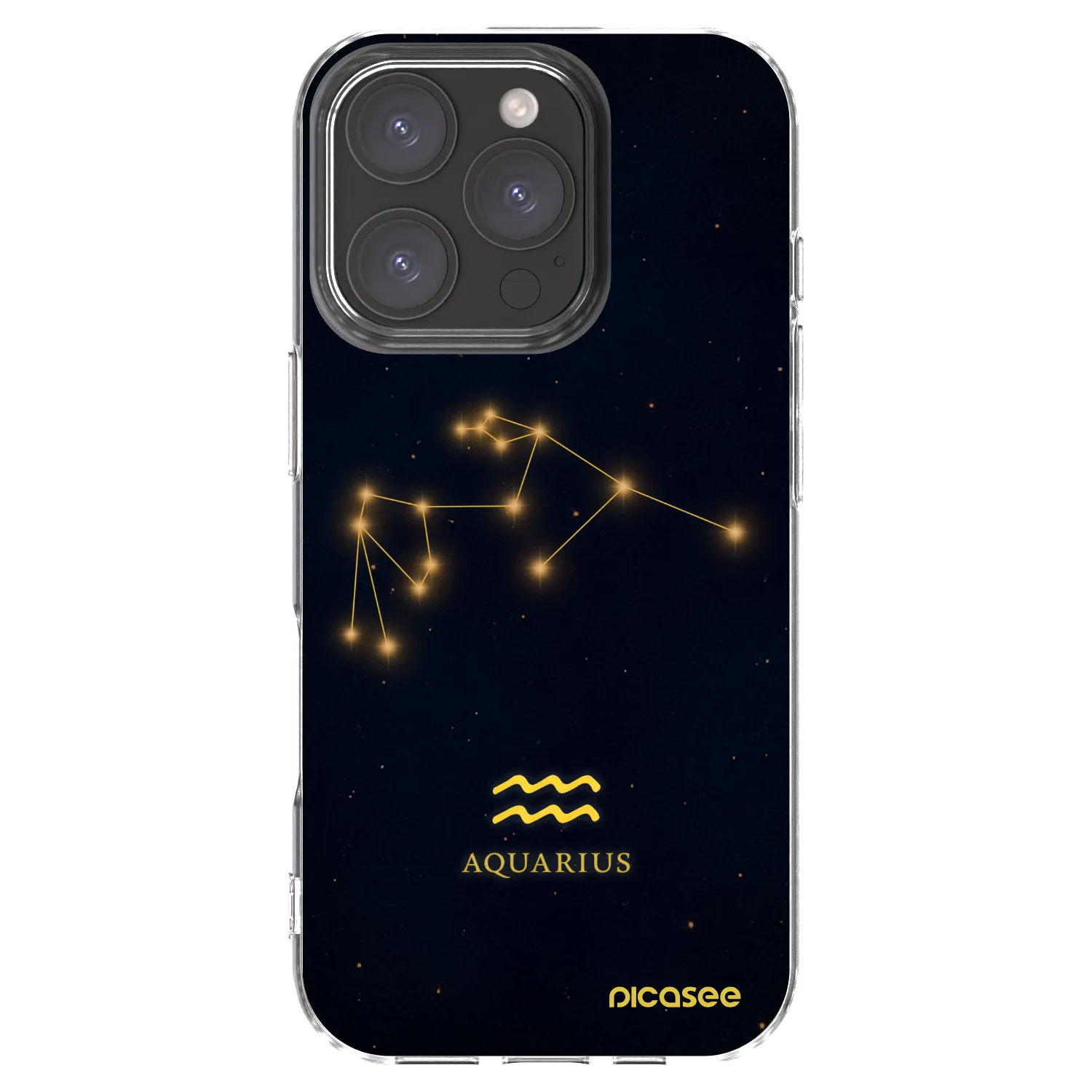 Picasee silikonowe przeźroczyste etui na Apple iPhone 16 Pro - AQUARIUS