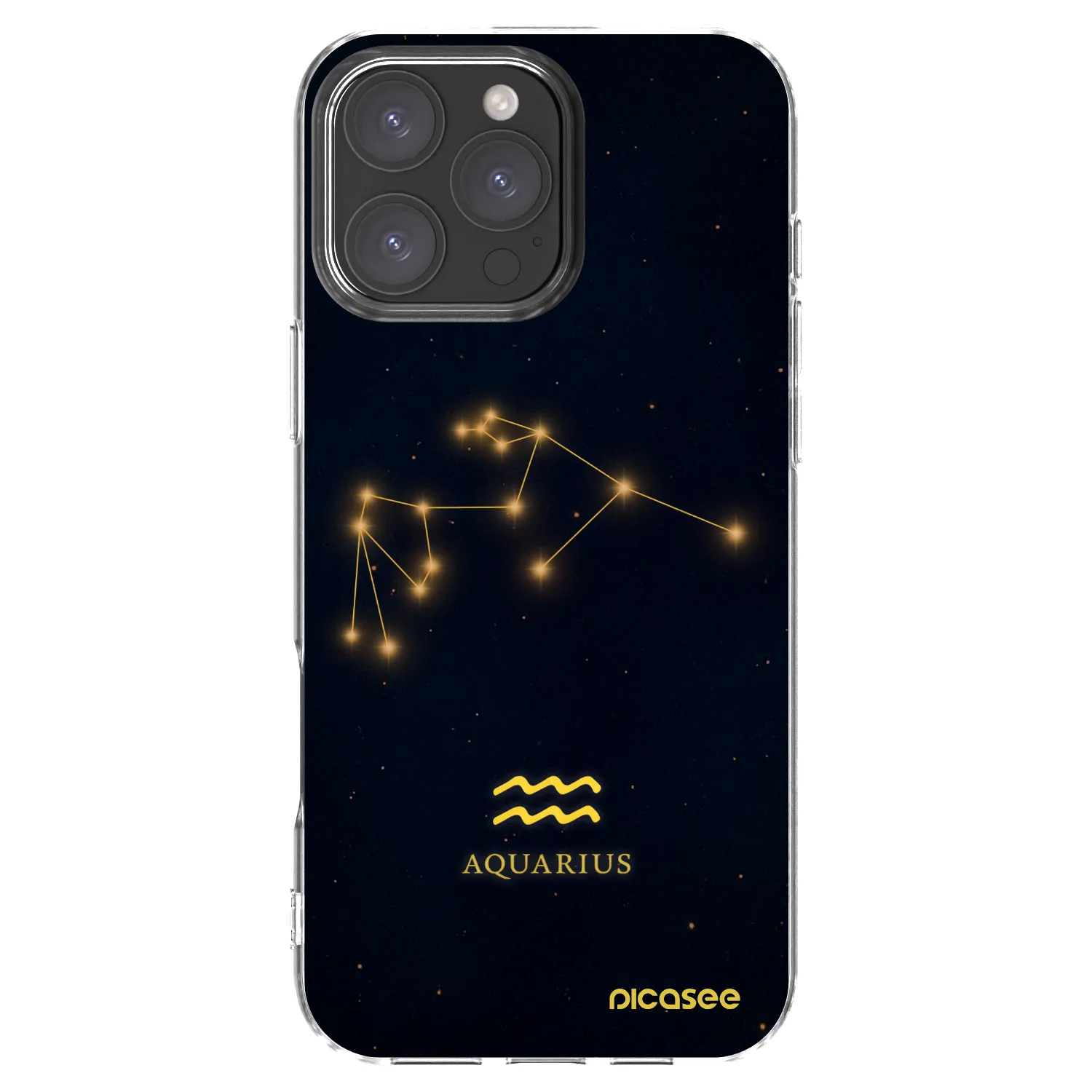 Picasee silikonowe przeźroczyste etui na Apple iPhone 16 Pro Max - AQUARIUS