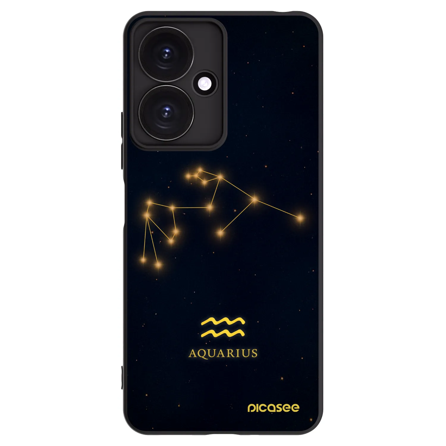Picasee silikonowe czarne etui na Xiaomi Redmi 13C 5G - AQUARIUS