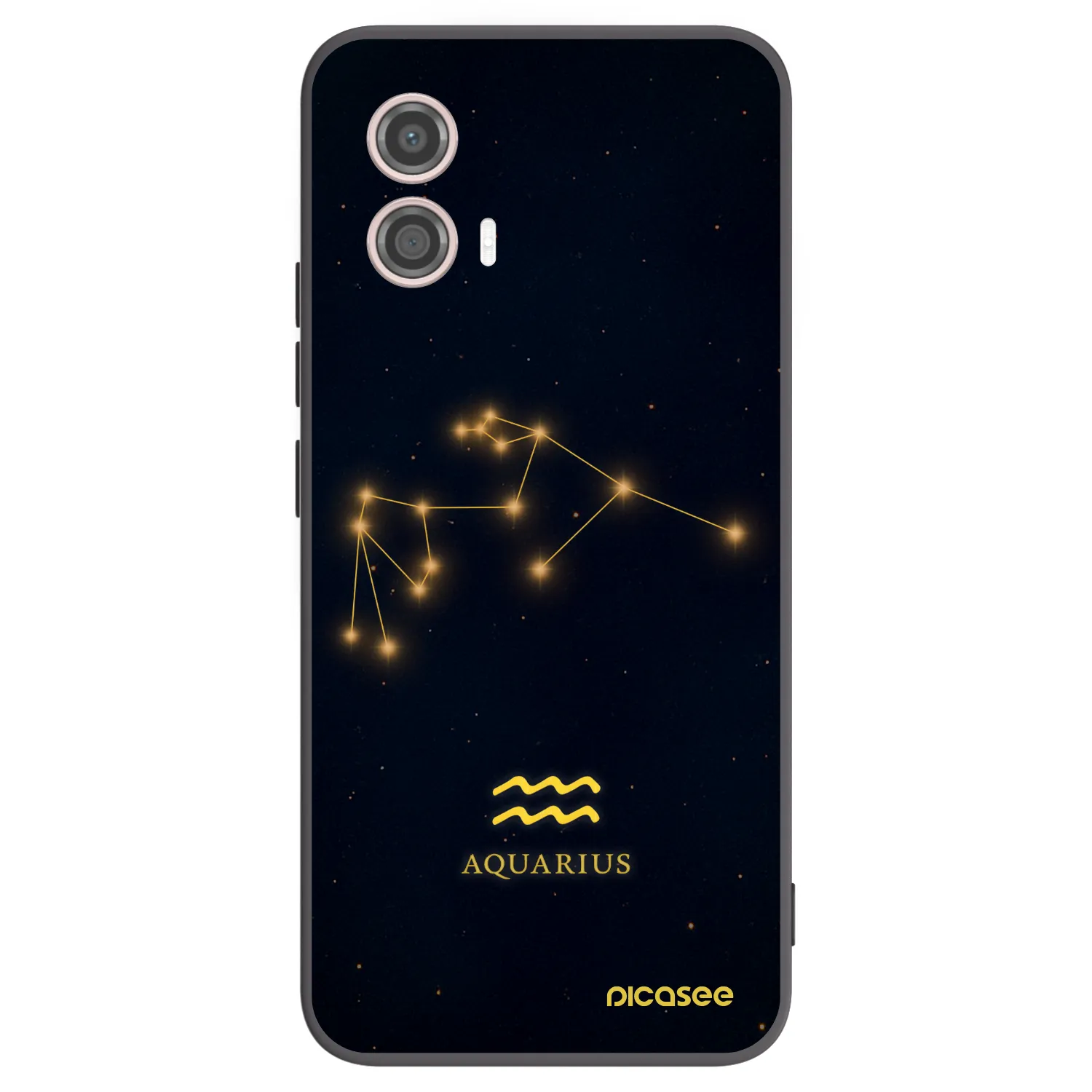 Picasee silikonowe czarne etui na Motorola Moto G53 5G - AQUARIUS