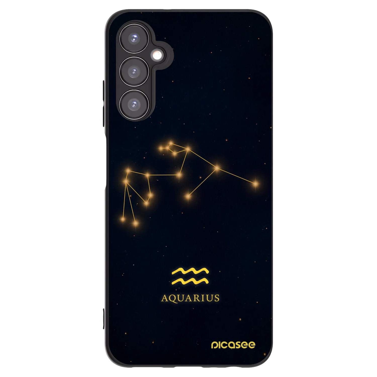 Picasee silikonowe czarne etui na Samsung Galaxy A05s A057G - AQUARIUS