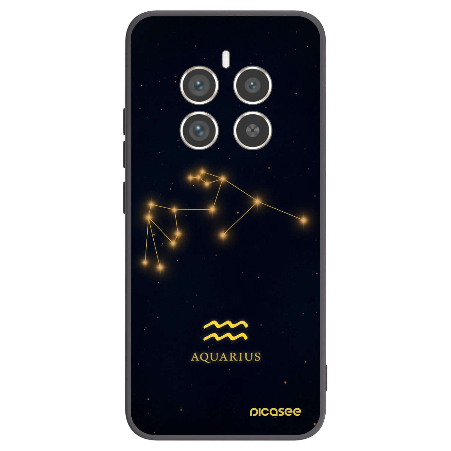 Picasee silikonowe czarne etui na Realme 12 Pro 5G - AQUARIUS