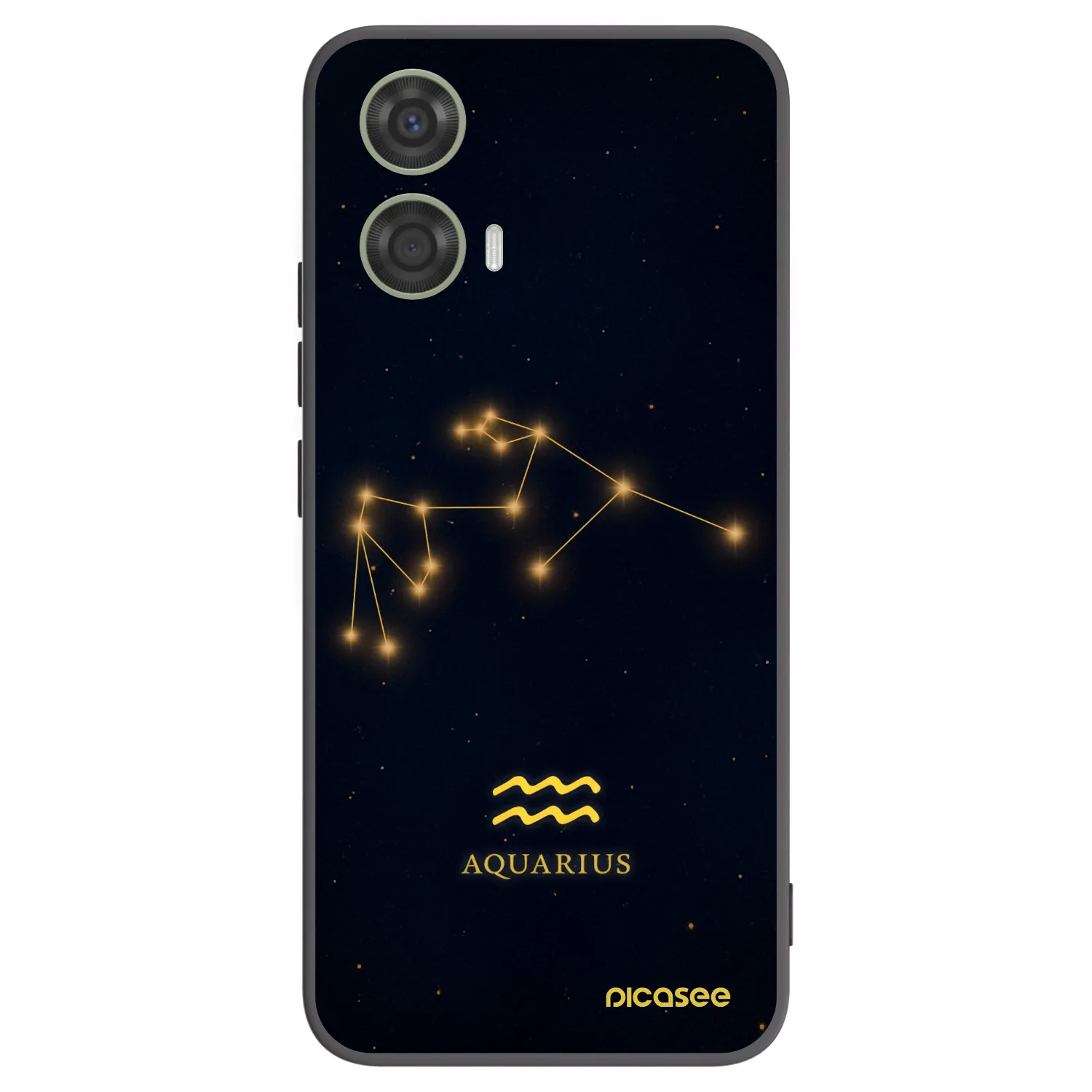Picasee silikonowe czarne etui na Motorola Moto G24 - AQUARIUS