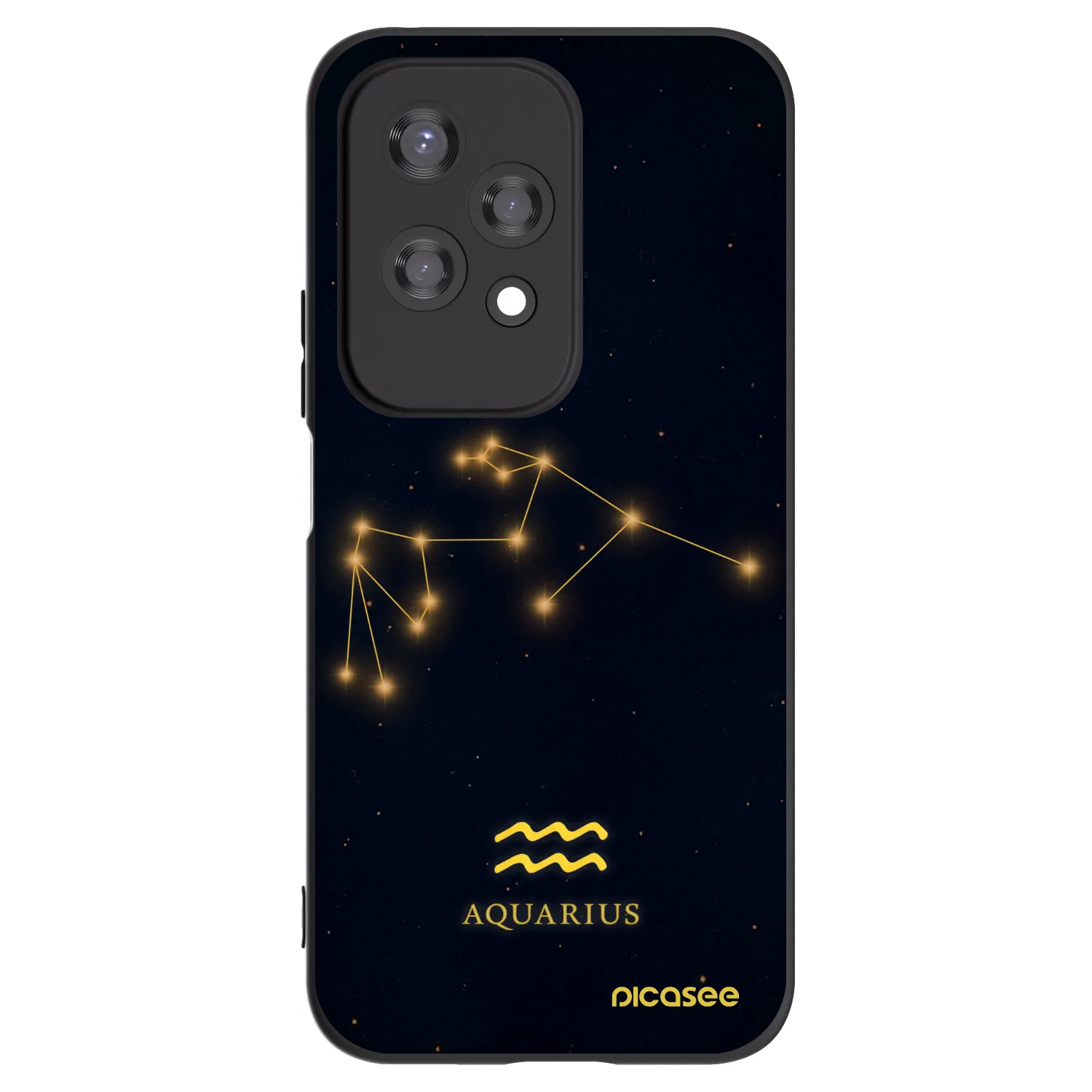 Picasee silikonowe czarne etui na Honor 200 Lite - AQUARIUS