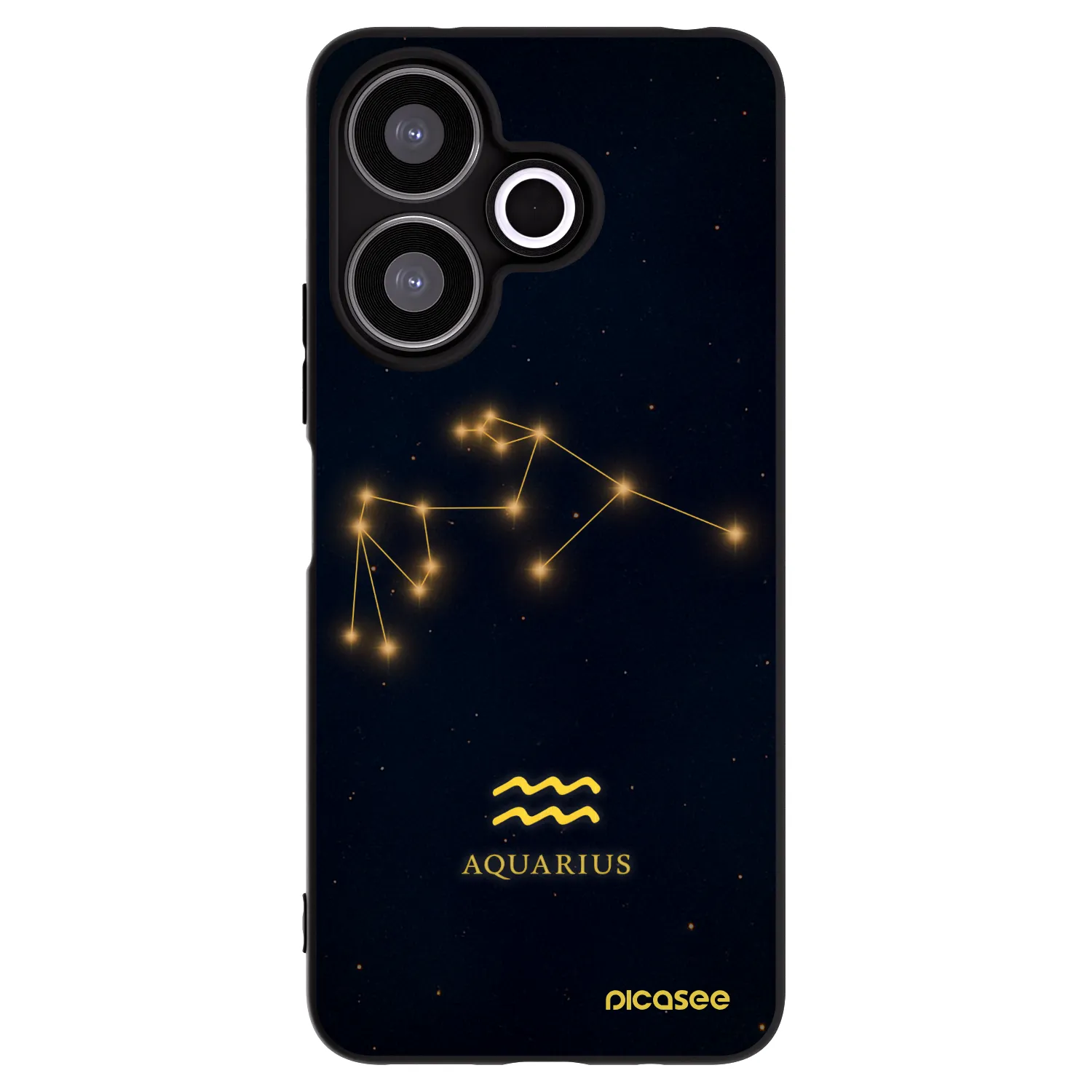 Picasee silikonowe czarne etui na Xiaomi Redmi 13 4G - AQUARIUS
