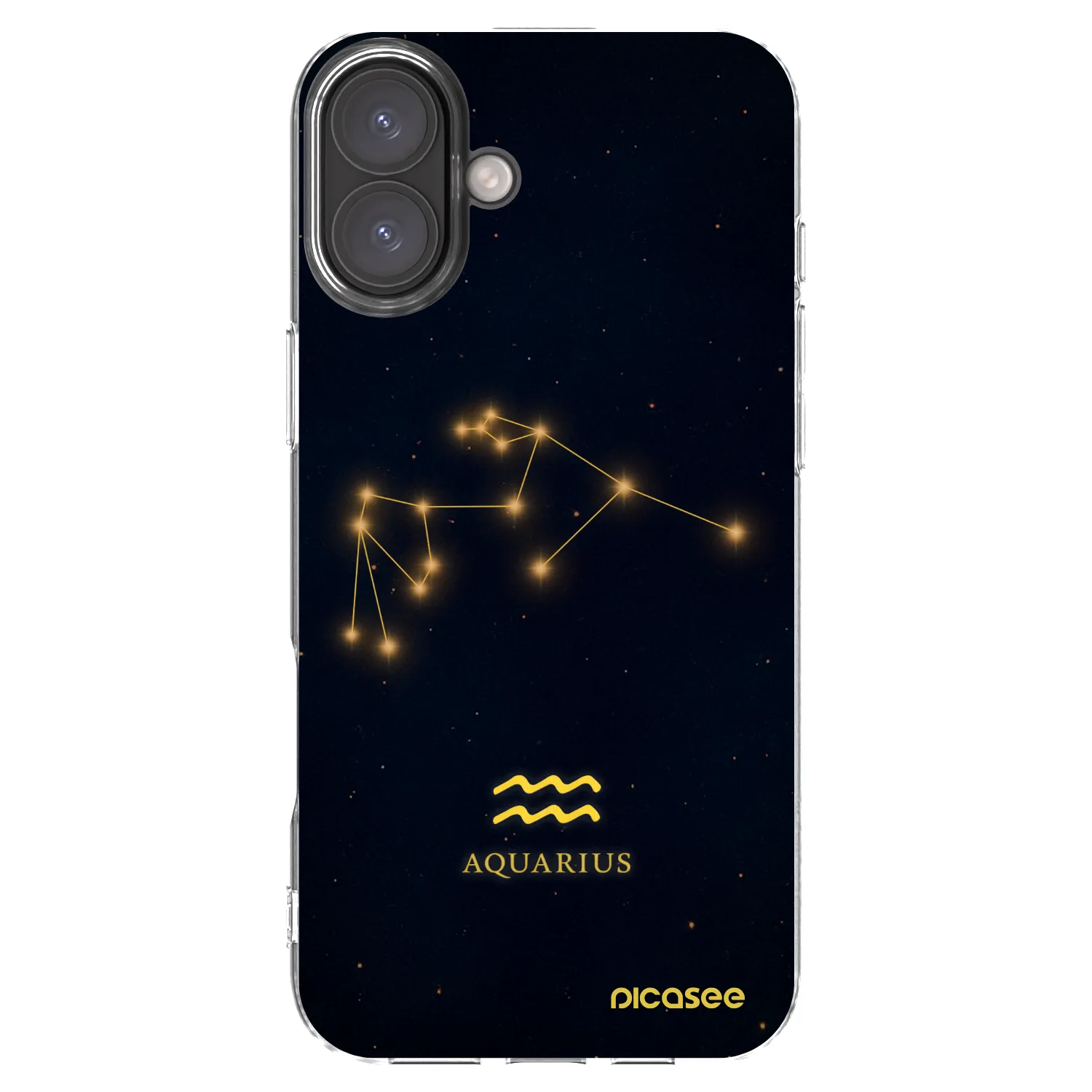 Picasee silikonowe przeźroczyste etui na Apple iPhone 16 Plus - AQUARIUS