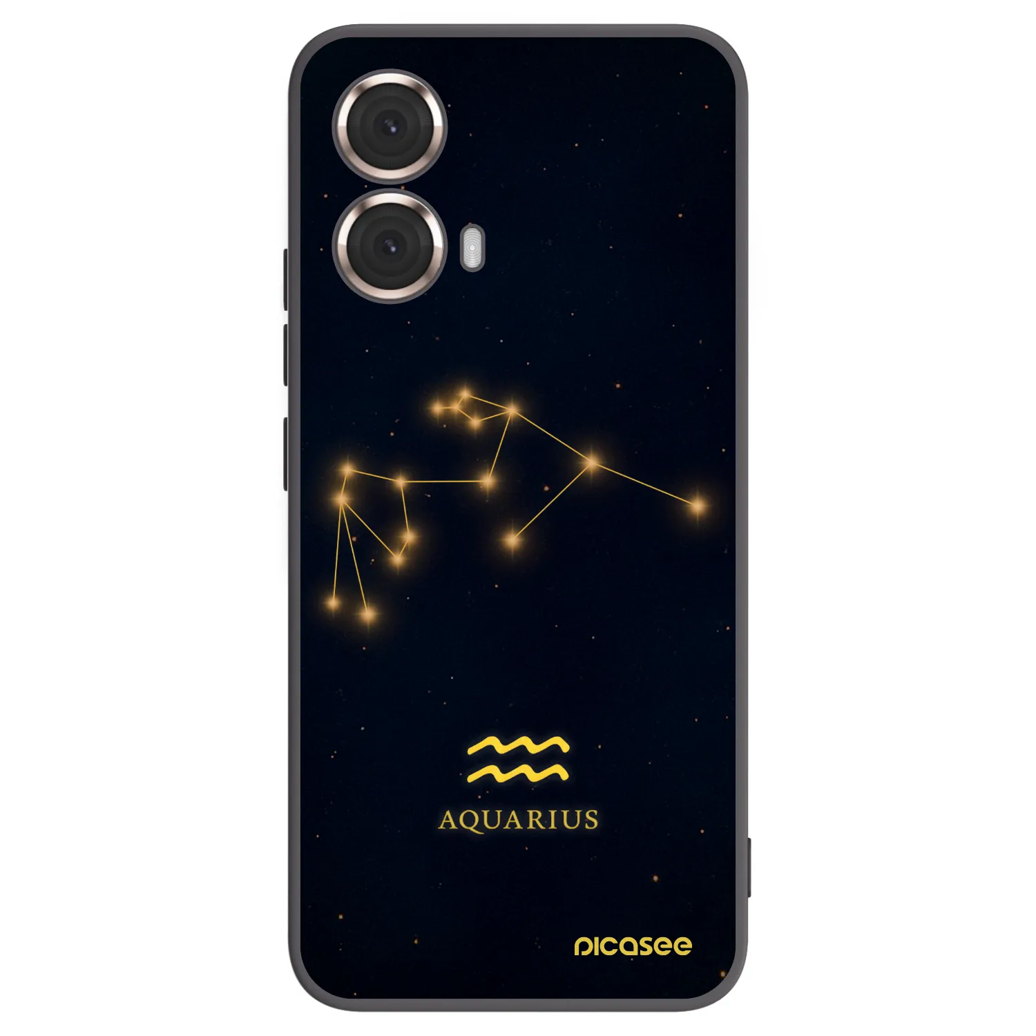 Picasee silikonowe czarne etui na Motorola Moto G85 - AQUARIUS