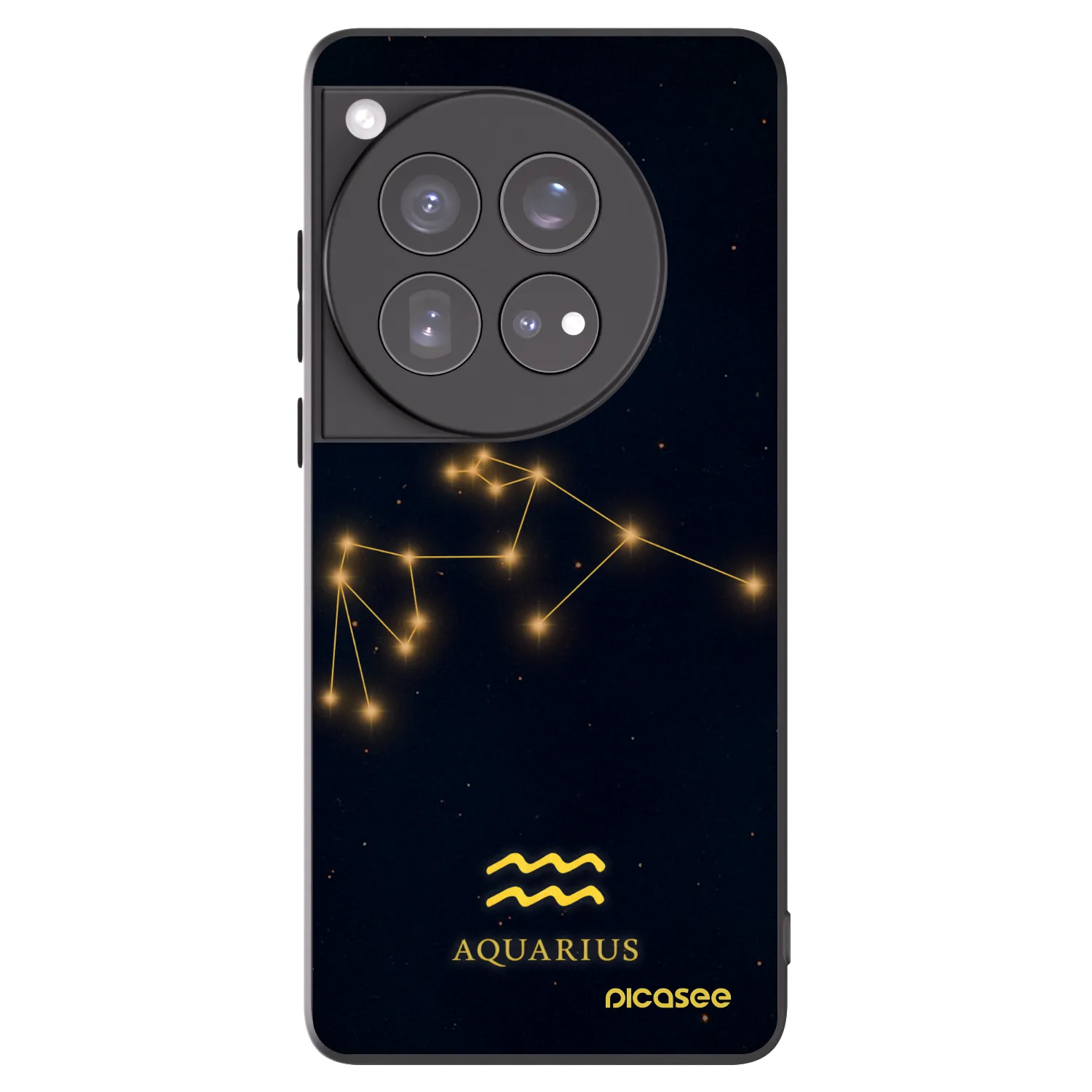 Picasee silikonowe czarne etui na OnePlus 12 5G - AQUARIUS