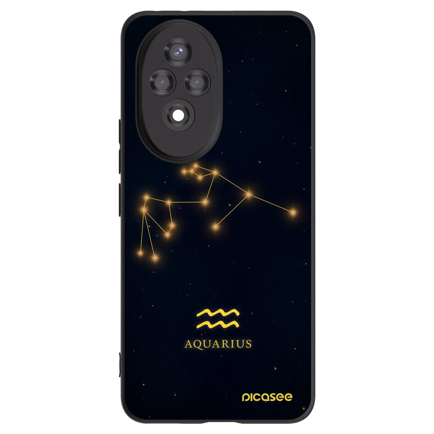 Picasee silikonowe czarne etui na Honor 200 Pro 5G - AQUARIUS