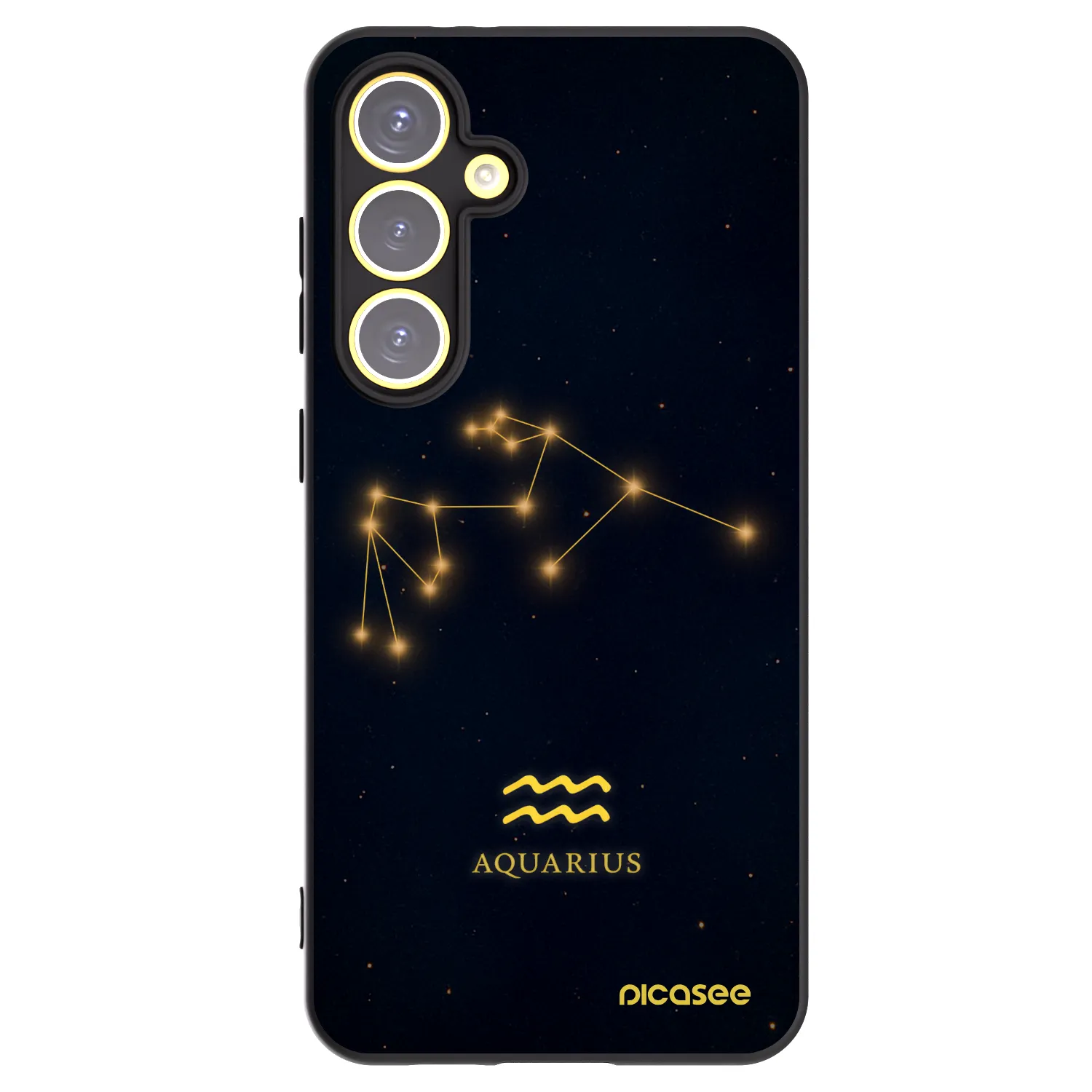 Picasee silikonowe czarne etui na Samsung Galaxy S24 FE S721B - AQUARIUS