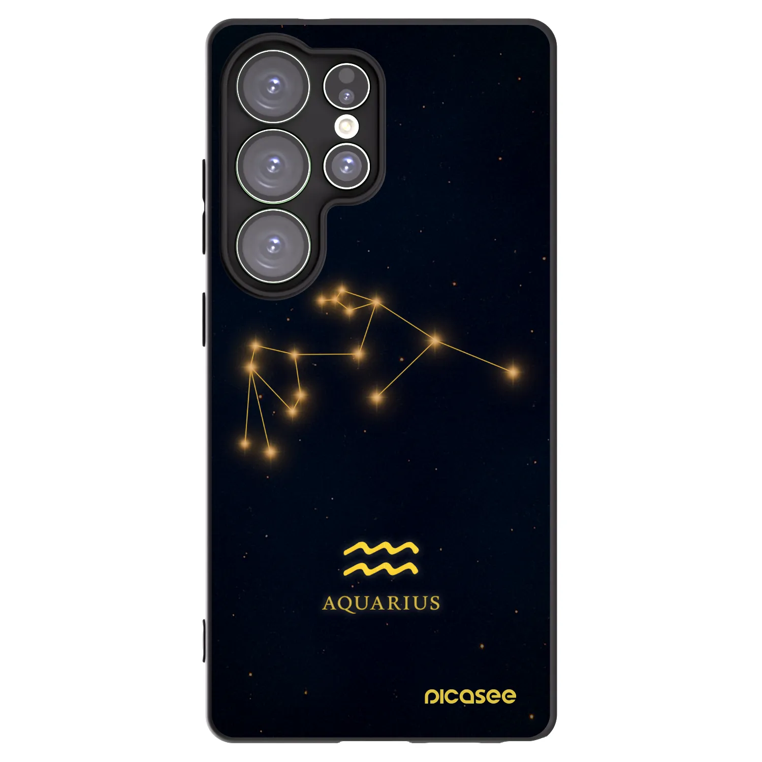 Picasee silikonowe czarne etui na Samsung Galaxy S25 Ultra 5G - AQUARIUS