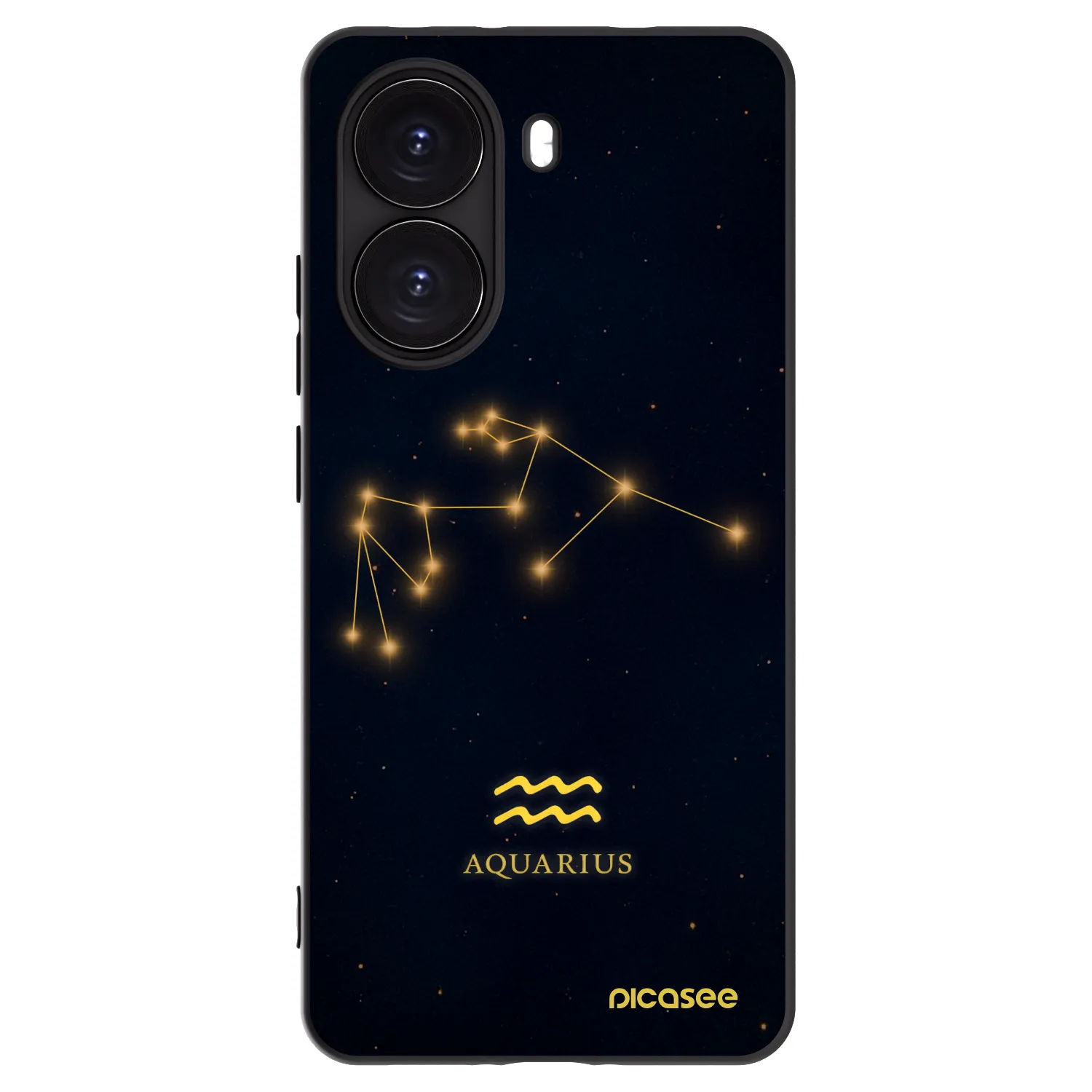 Picasee silikonowe czarne etui na Xiaomi Poco X7 Pro 5G - AQUARIUS