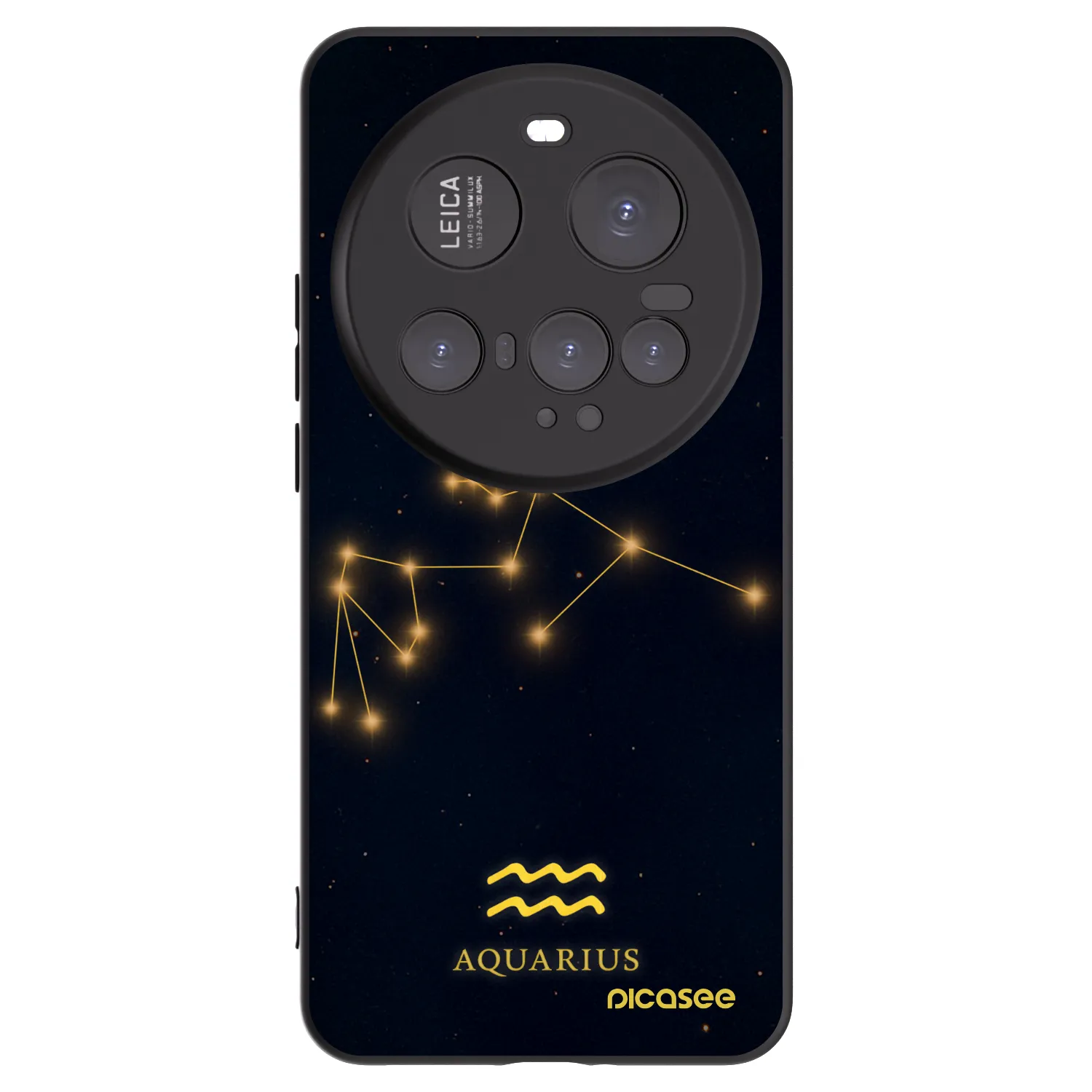 Picasee silikonowe czarne etui na Xiaomi 15 Ultra - AQUARIUS