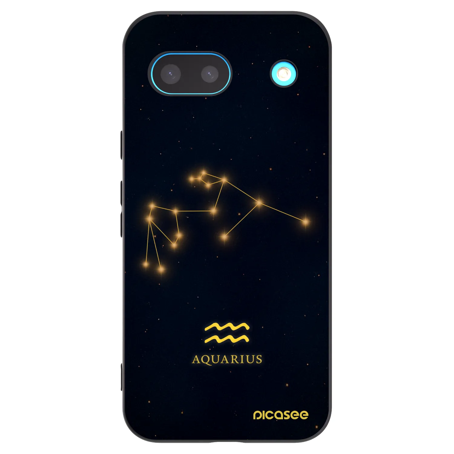 Picasee silikonowe czarne etui na Google Pixel 8a - AQUARIUS