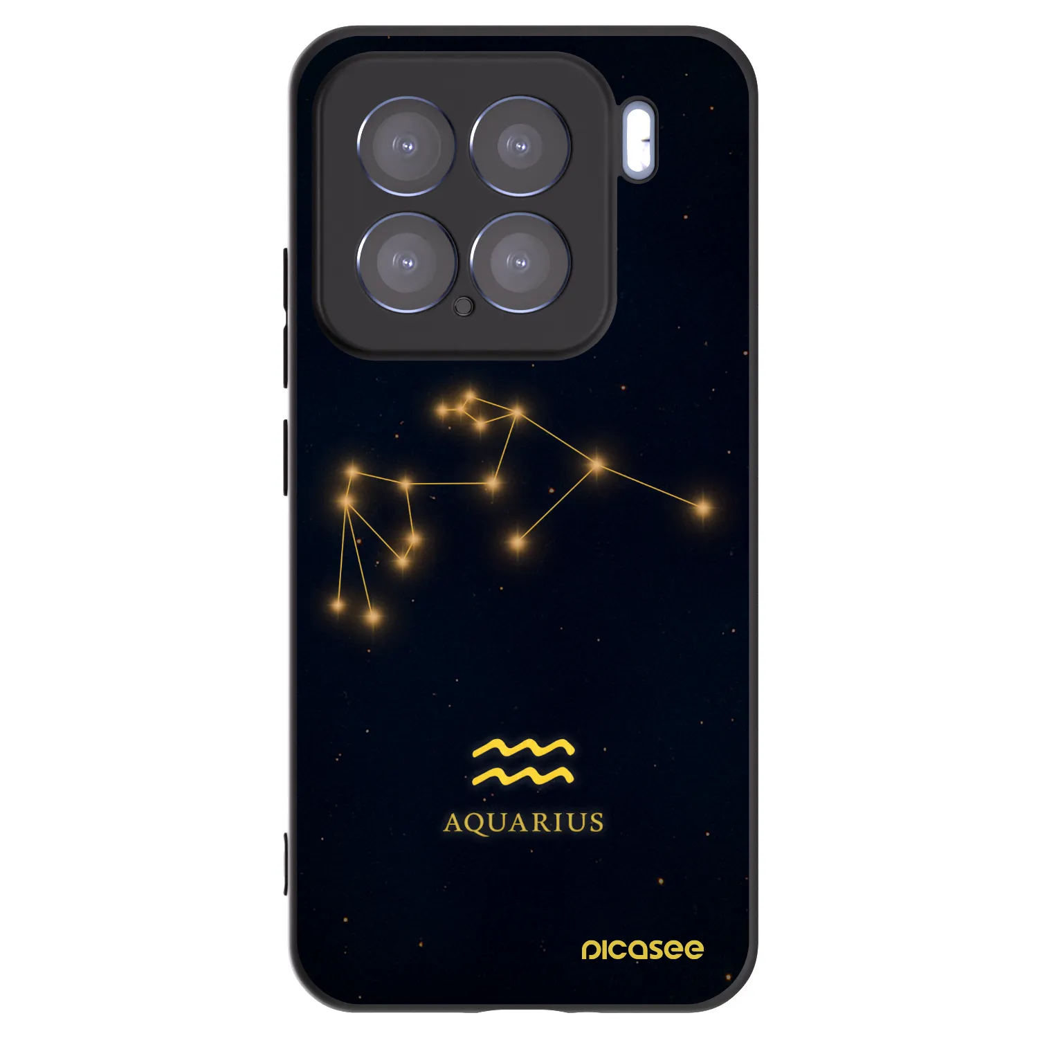 Picasee silikonowe czarne etui na Xiaomi 15 - AQUARIUS