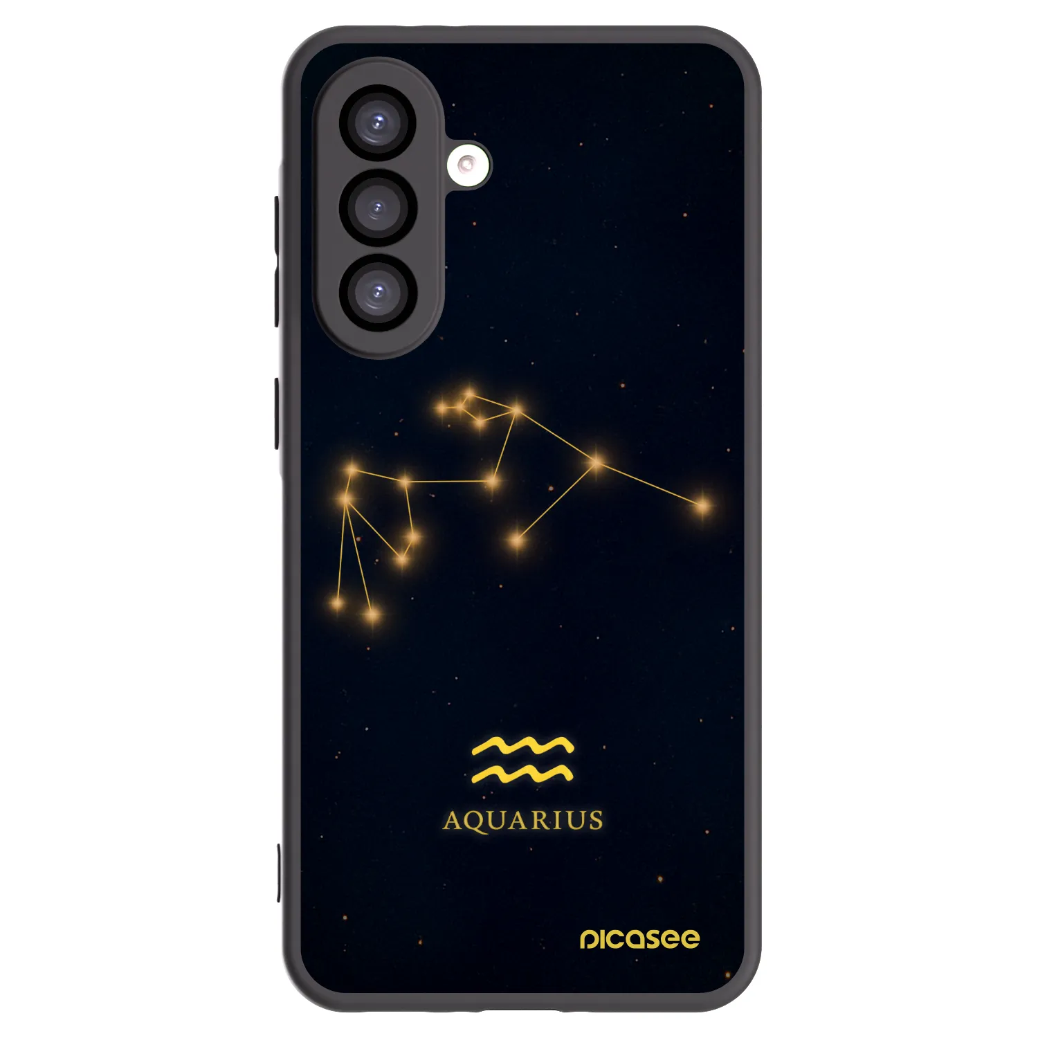 Picasee silikonowe czarne etui na Samsung Galaxy A26 5G A266B - AQUARIUS