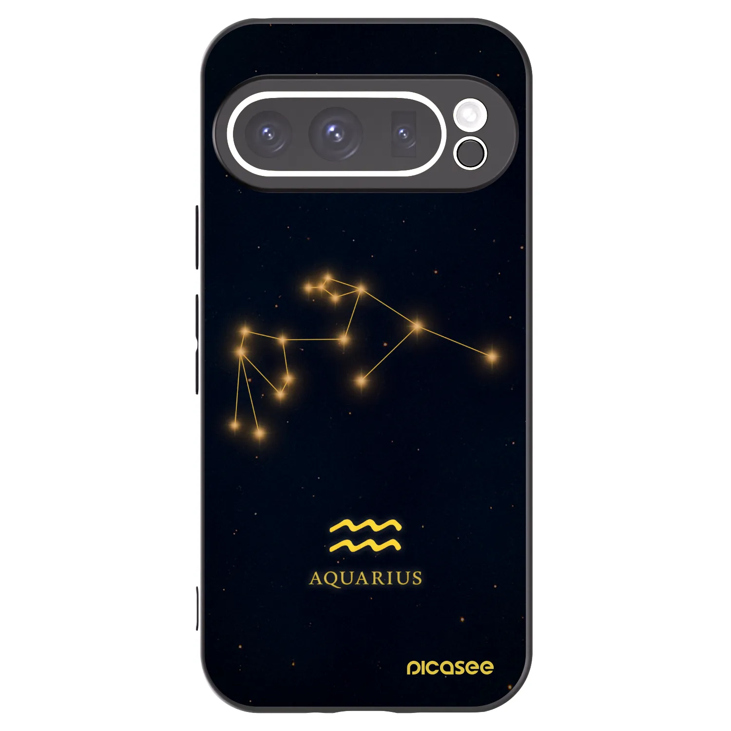 Picasee silikonowe czarne etui na Google Pixel 9 Pro - AQUARIUS