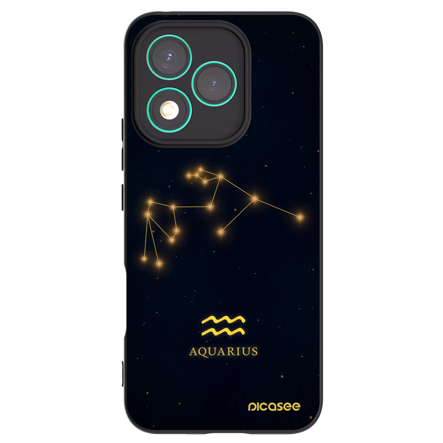 Picasee silikonowe czarne etui na Honor 400 Lite 5G - AQUARIUS