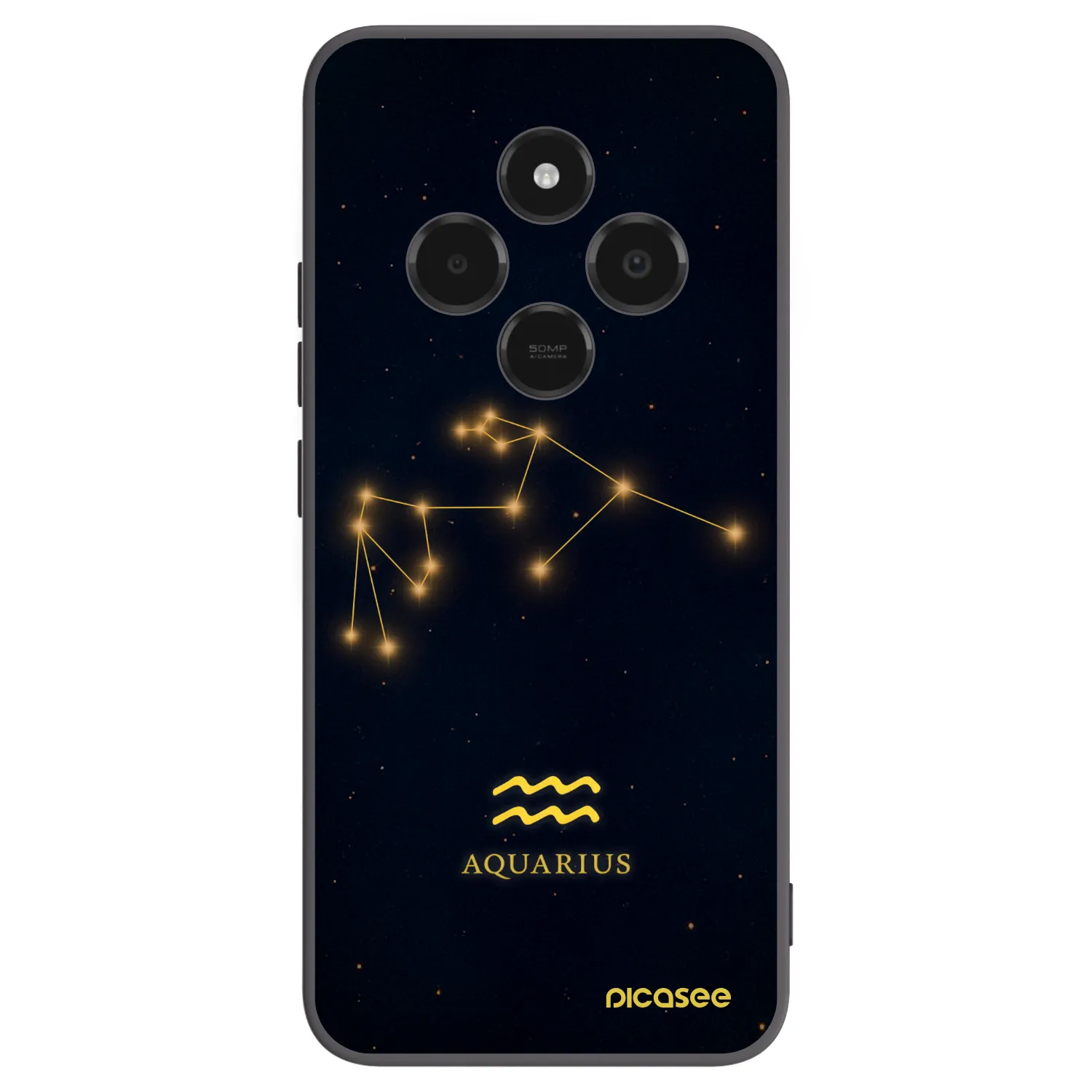 Picasee silikonowe czarne etui na Xiaomi Poco C75 - AQUARIUS