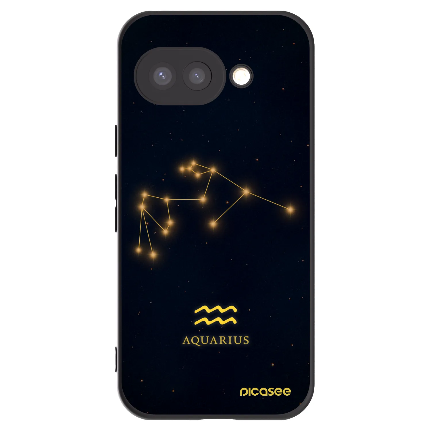 Picasee silikonowe czarne etui na Google Pixel 9a - AQUARIUS