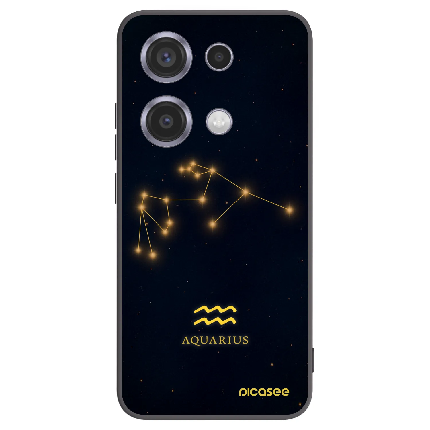 Picasee silikonowe czarne etui na Xiaomi Redmi Note 14S - AQUARIUS
