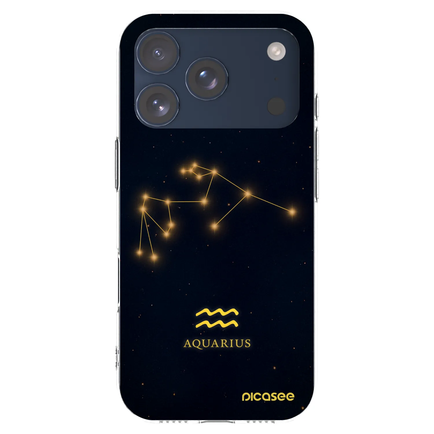 Picasee silikonowe przeźroczyste etui na Apple iPhone 17 Pro - AQUARIUS